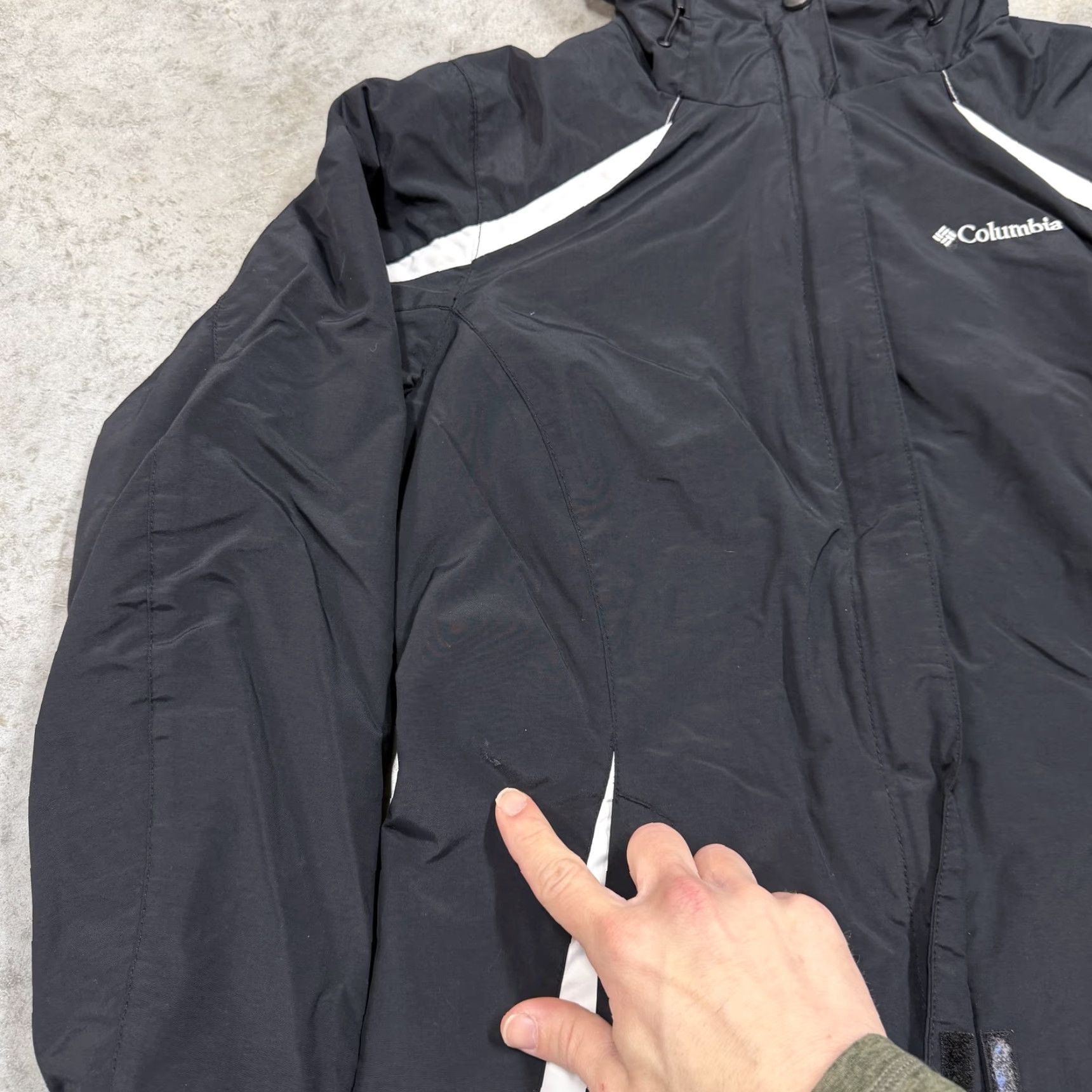 Vintage Columbia Women’s Jacket Medium Black 3-in-1 Hooded Full Zip Interchange Outdoor Jacket Size M / US 6-8 / IT 42-44 - 3 Thumbnail