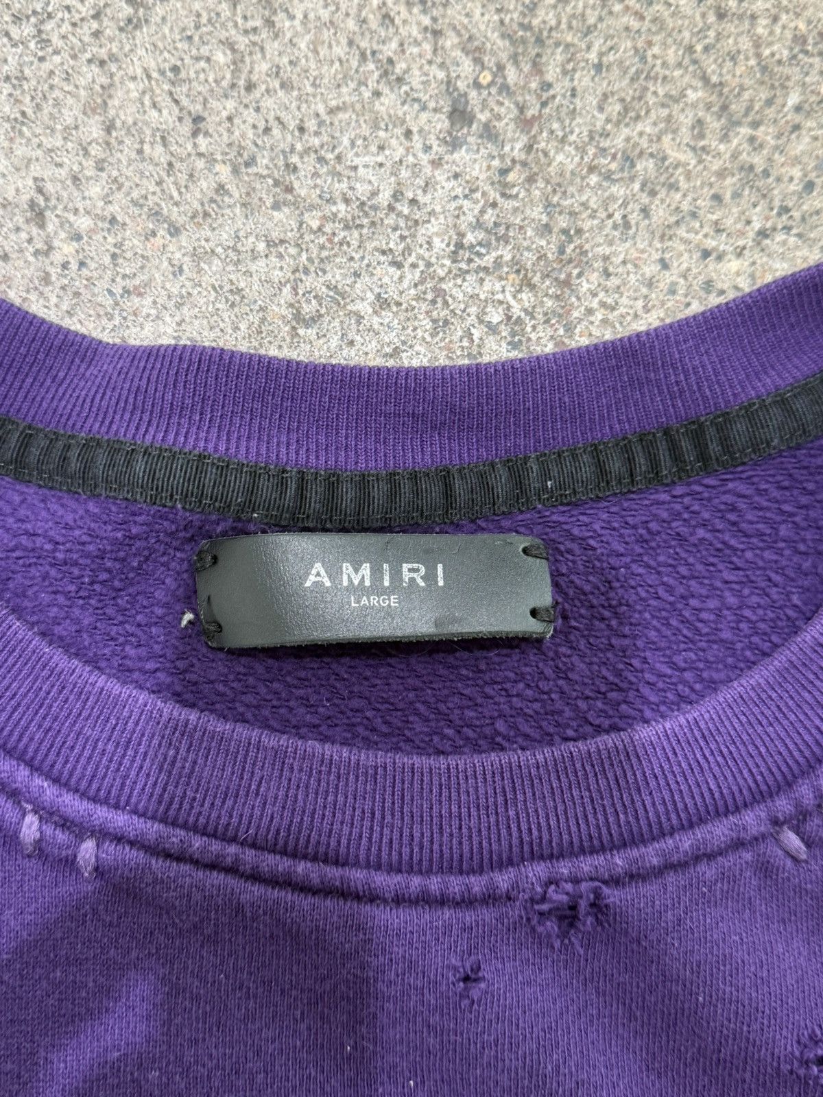 Amiri Amiri Poison Distressed Crewneck Purple Size US L / EU 52-54 / 3 - 5 Thumbnail