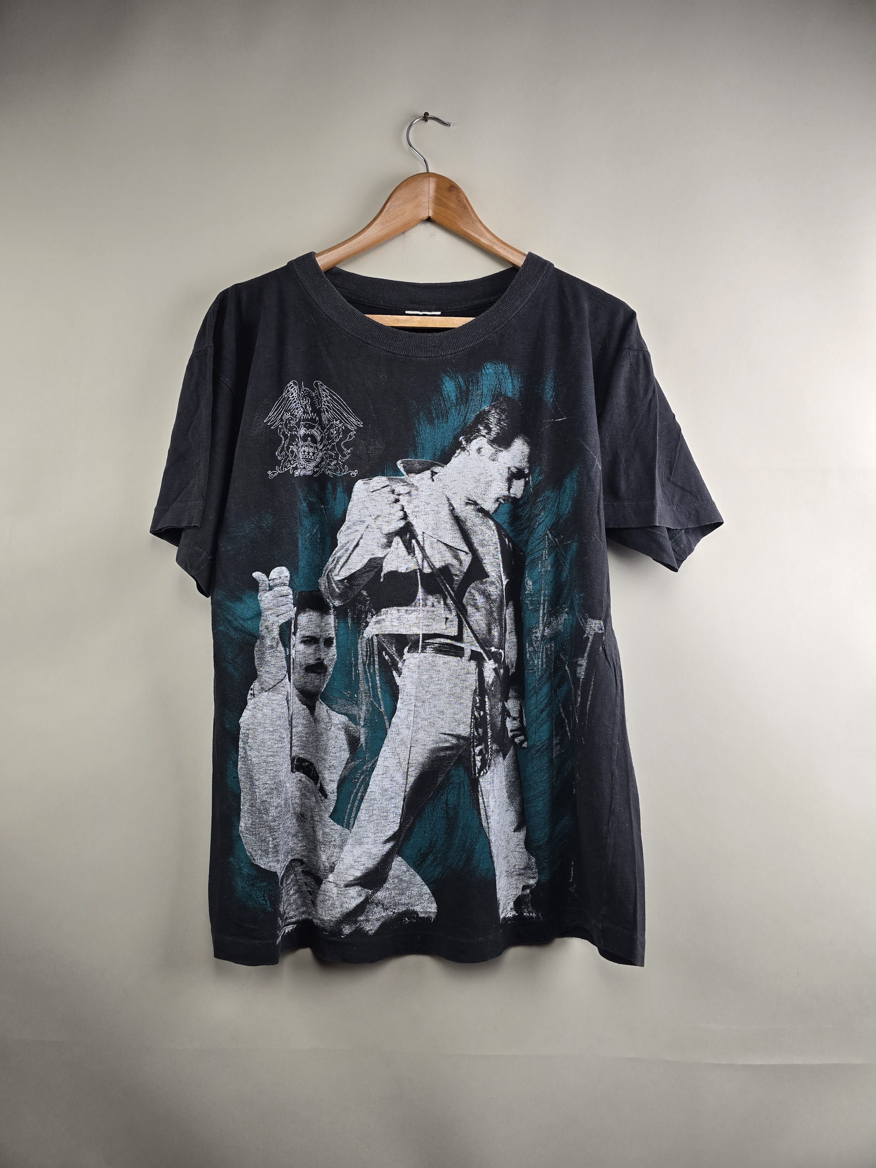 値下げ！Amerivintage FREDDIE MERCURY TEE Freddie Mercury Champion T-Shirt Queen Tee Vintage Rare Men's Size