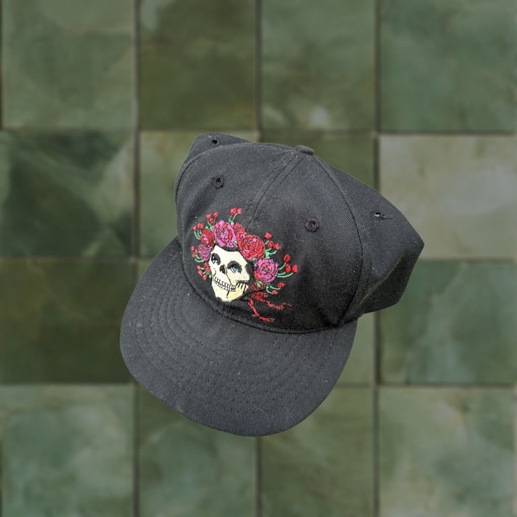 Vintage VINTAGE Grateful Dead Hat Black Wool SnapBack USA Made One Size Men OSFA Black Wool Snapback Hat USA Grateful Dead Mens Size ONE SIZE - 1 Thumbnail