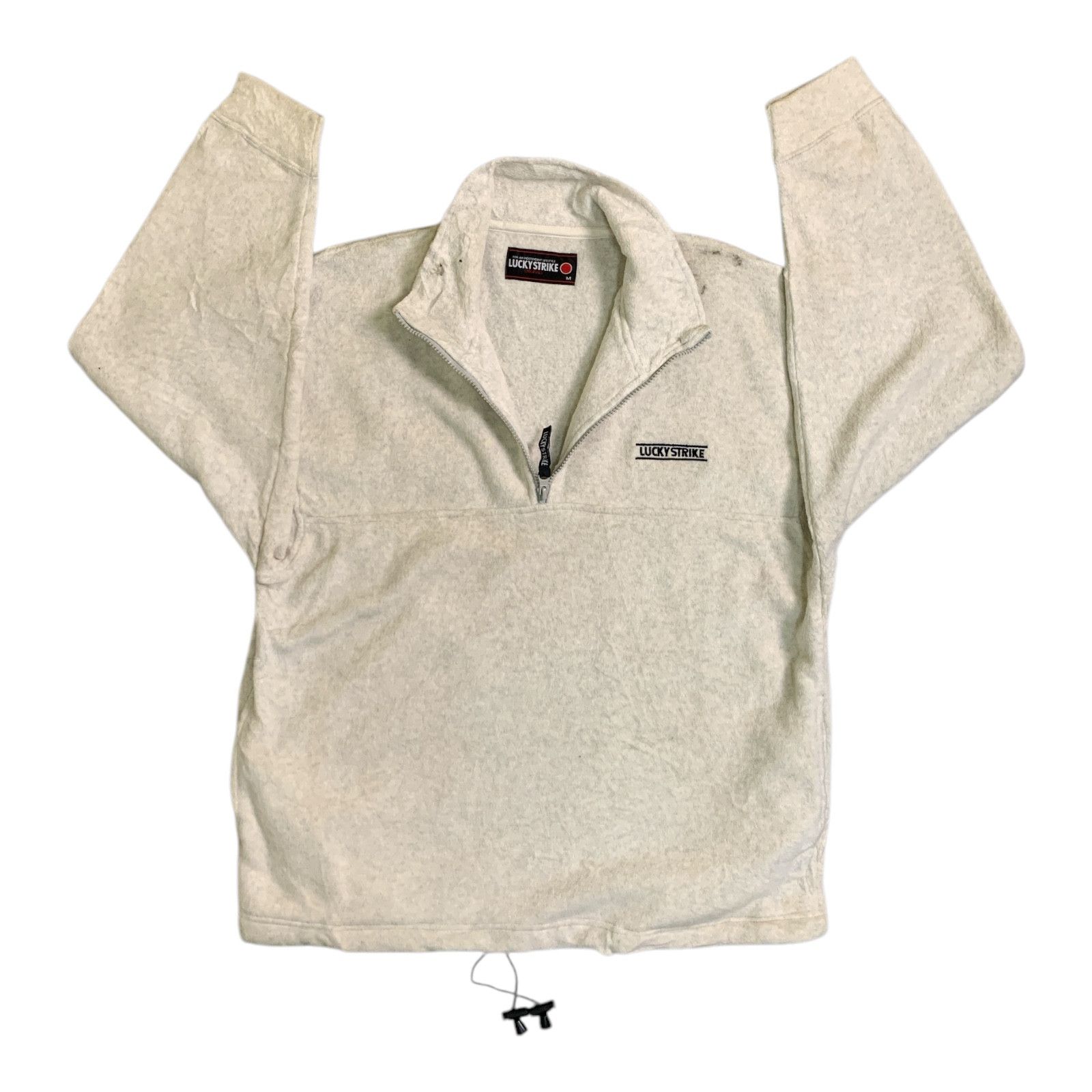 Japanese Brand × Vintage Rare Design Vintage Lucky Strike Half Zipper Fleece Sweater Size US M / EU 48-50 / 2 - 3 Thumbnail