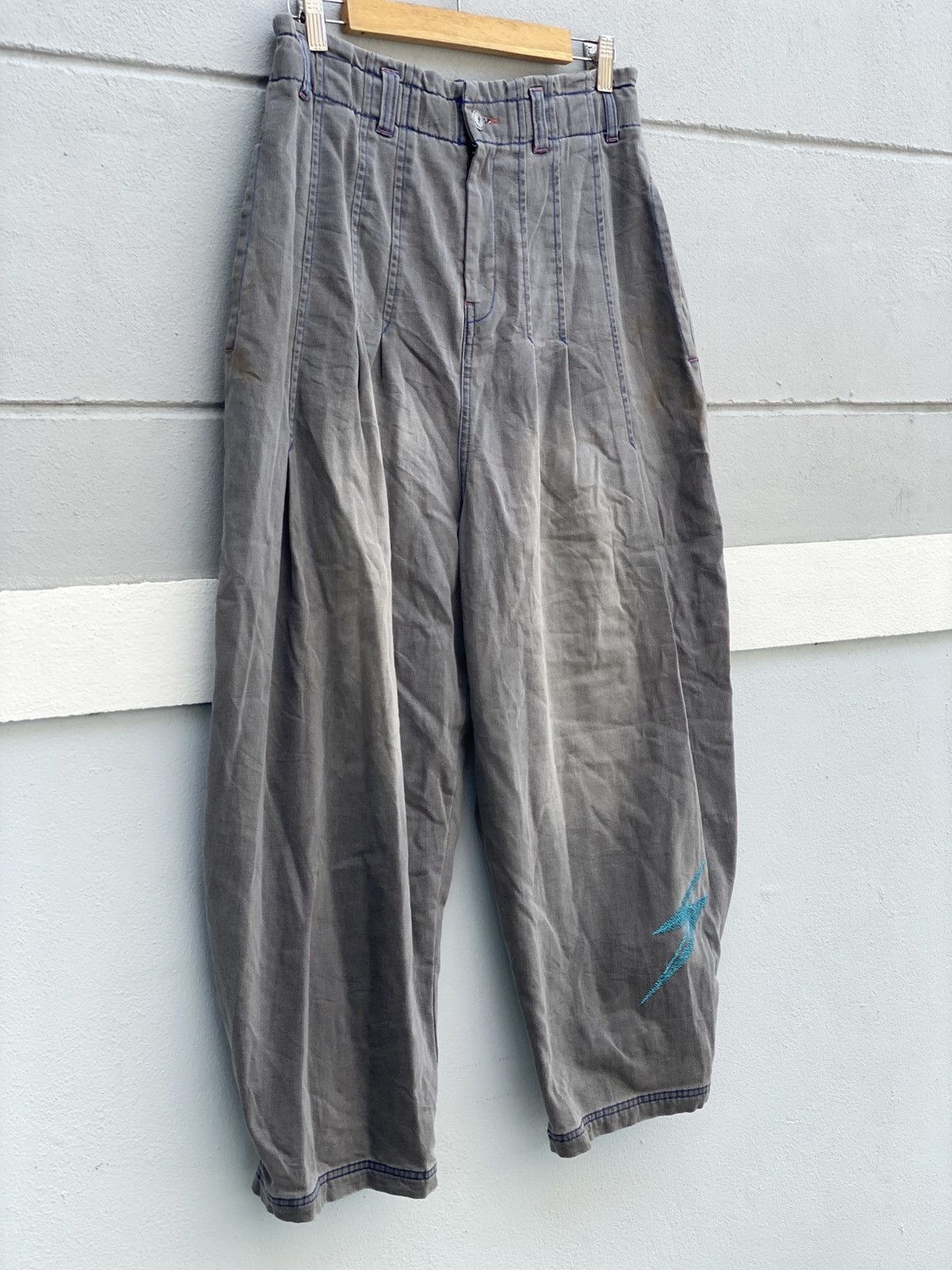 Kansai Yamamoto Vintage Kansai Yamamoto Denim Jeans Baggy Japanese Brand Size US 31 - 3 Thumbnail