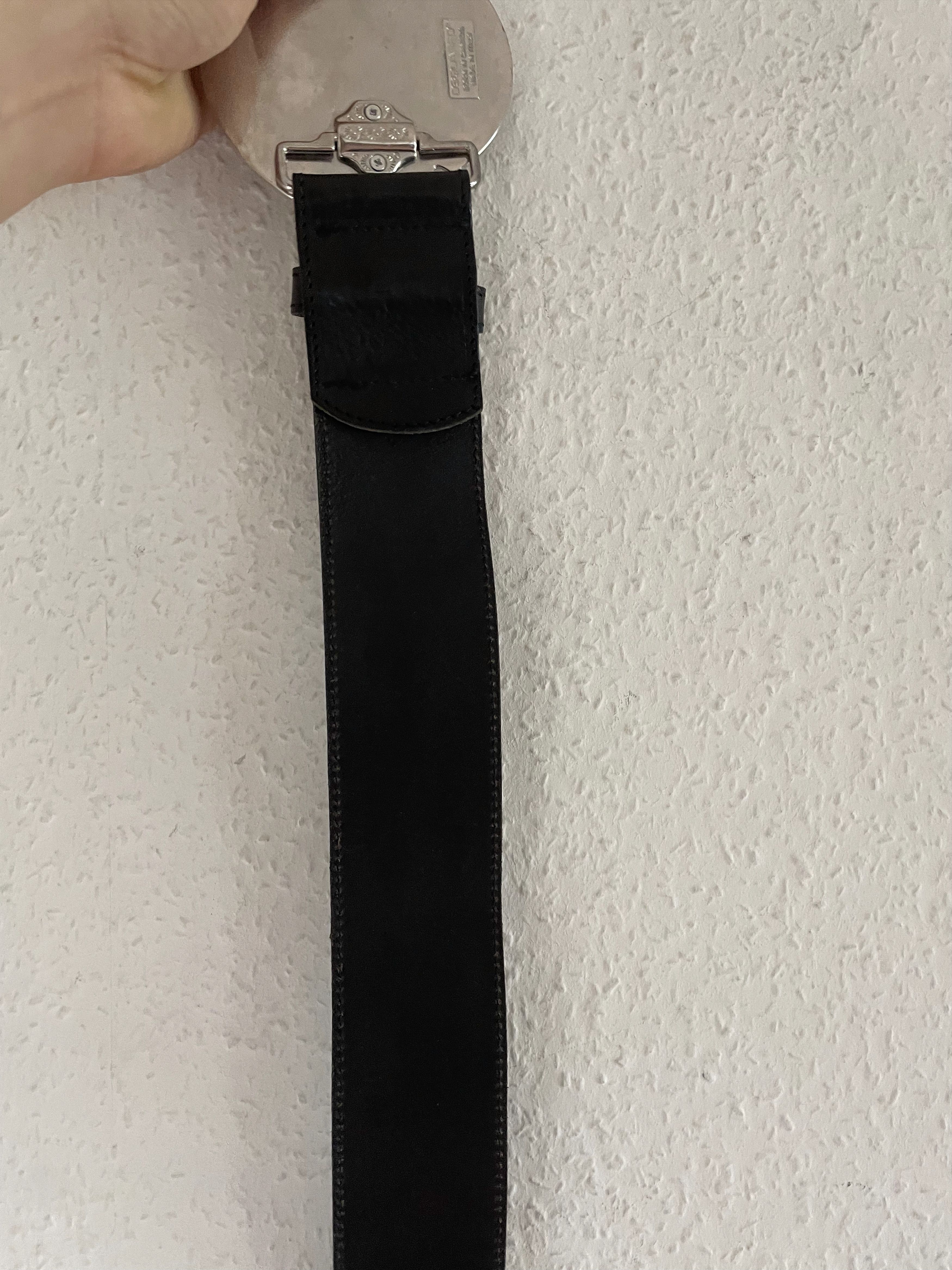 Dsquared2 Speed Oil Big Buckle Leather Belt Size 34 - 11 Thumbnail