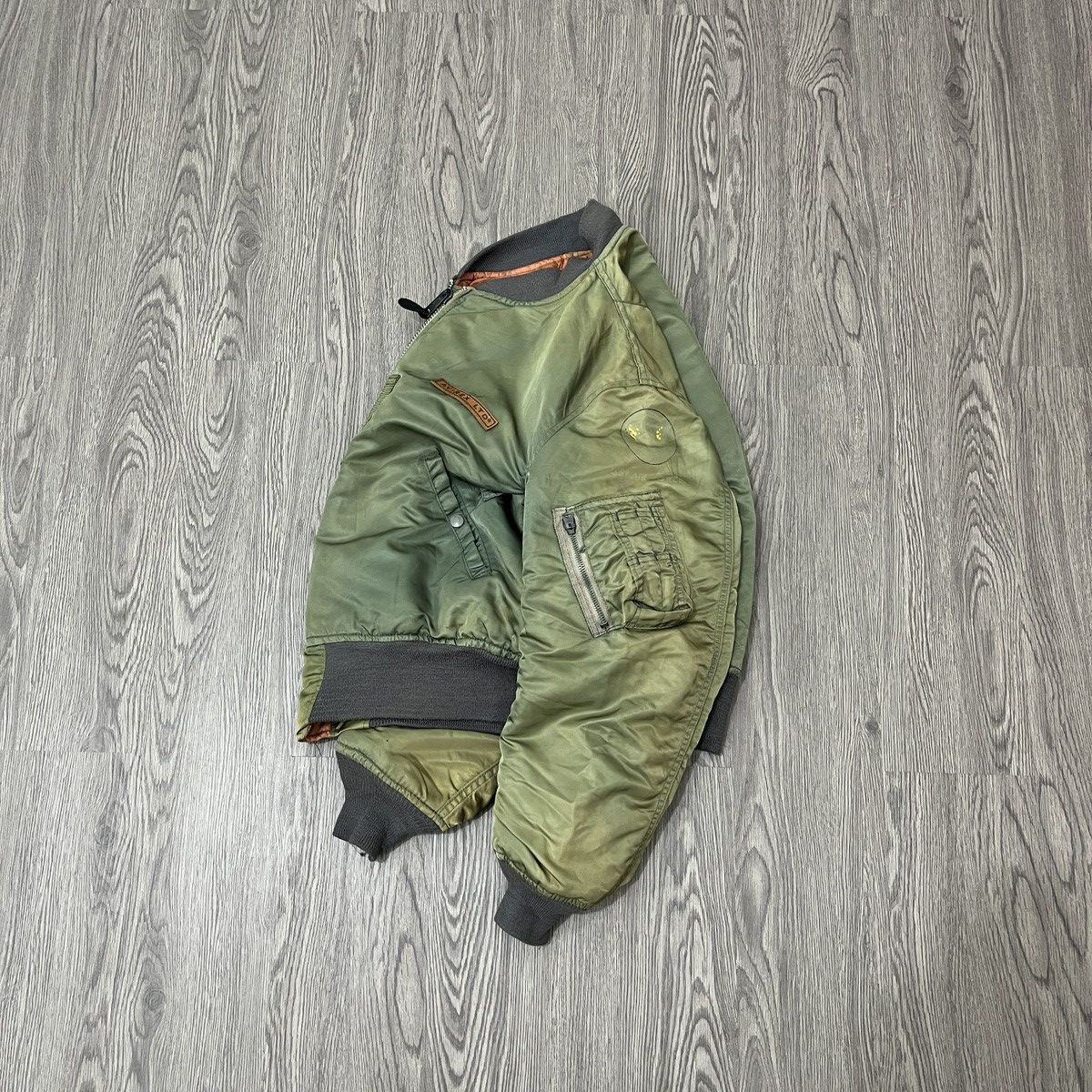 Avirex Sunfaded Vintage Avirex Ma 1 Fyl Jacket Bomber Reversible Size US M / EU 48-50 / 2 - 17 Thumbnail
