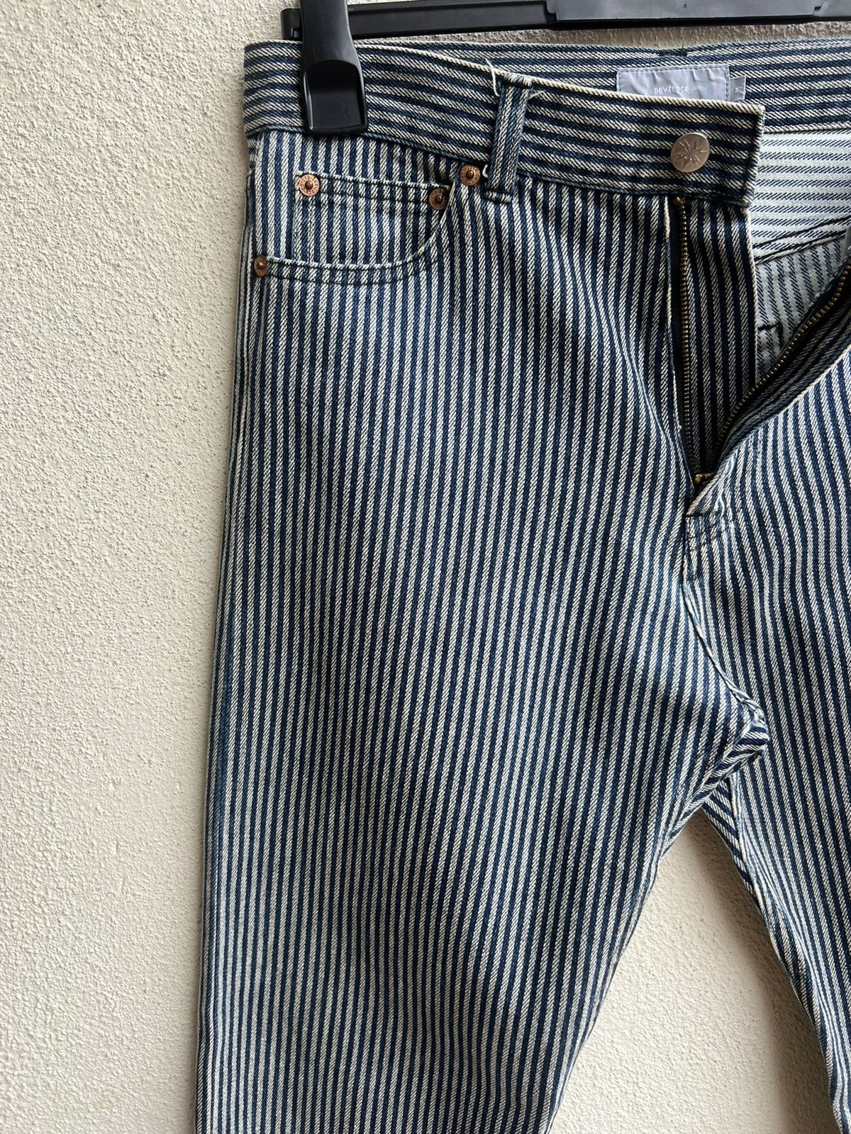 Devilock Vintage Devilock Japan Fade Striped Denim Pant Size US 30 / EU 46 - 8 Thumbnail