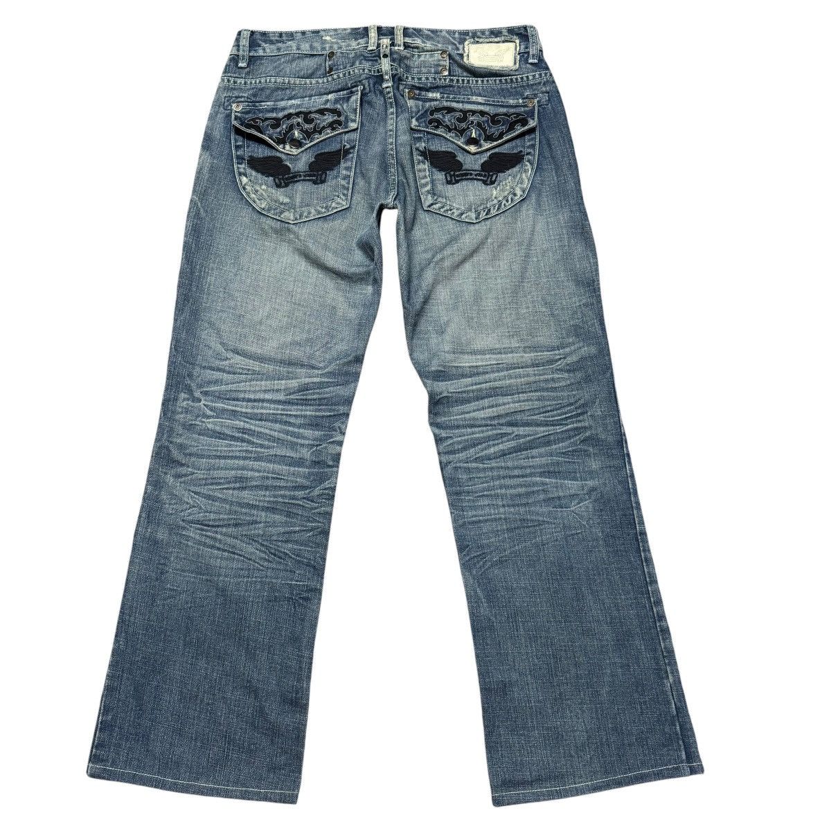 Robins Jeans Robins Jeans Embroidery Denim Flare Jeans Size US 33 - 1 Thumbnail