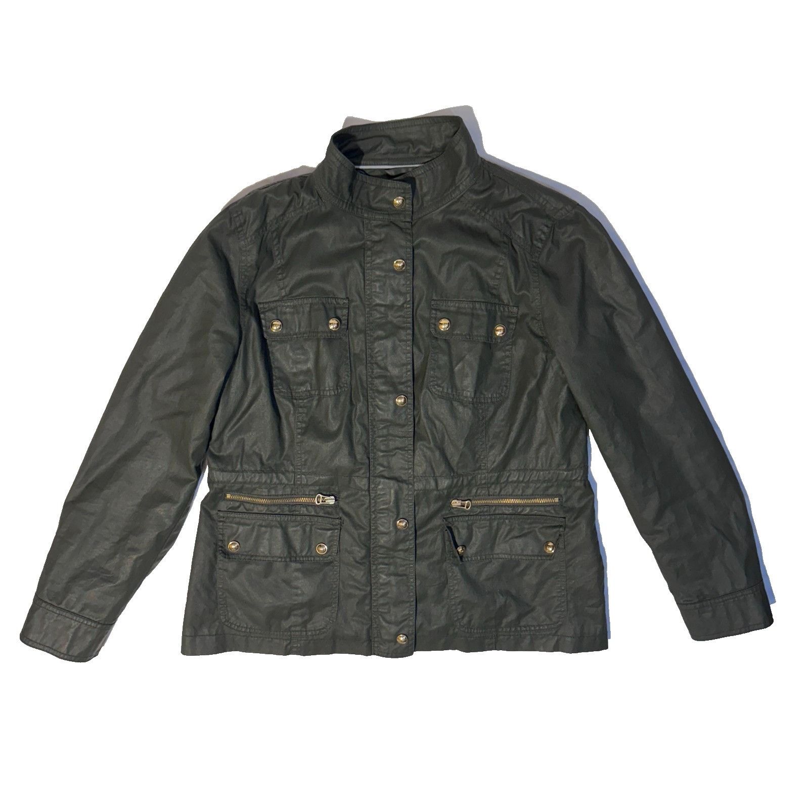 Tommy Hilfiger Tommy Hilfiger Lightweight Olive Green Waxed Utility Militar Size XL / US 12-14 / IT 48-50 - 1 Thumbnail