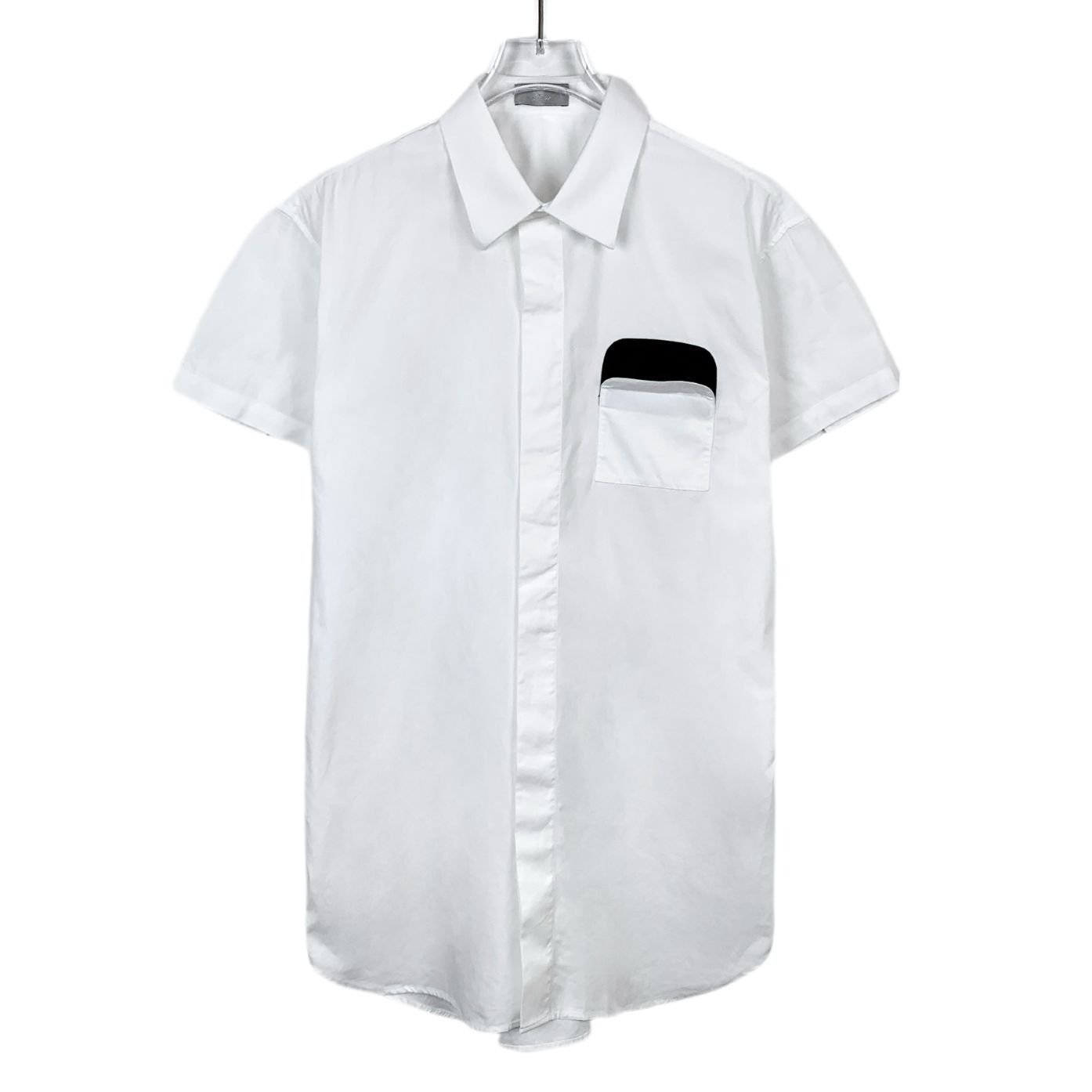 Dior Dior White Pocket Design Cotton Short-Sleeve Shirt (Size 39) Size US XXS / EU 40 - 1 Thumbnail