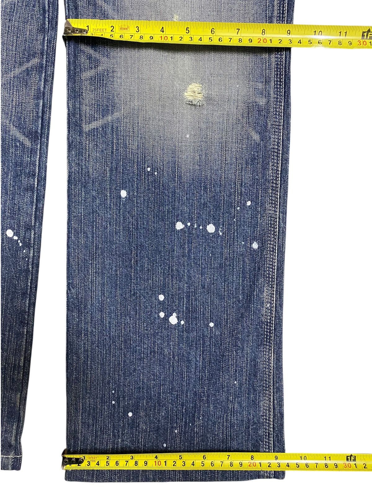 Edwin Vintage Japanese Brands Splatter Distressed Baggy Jeans Size US 35 - 22 Thumbnail