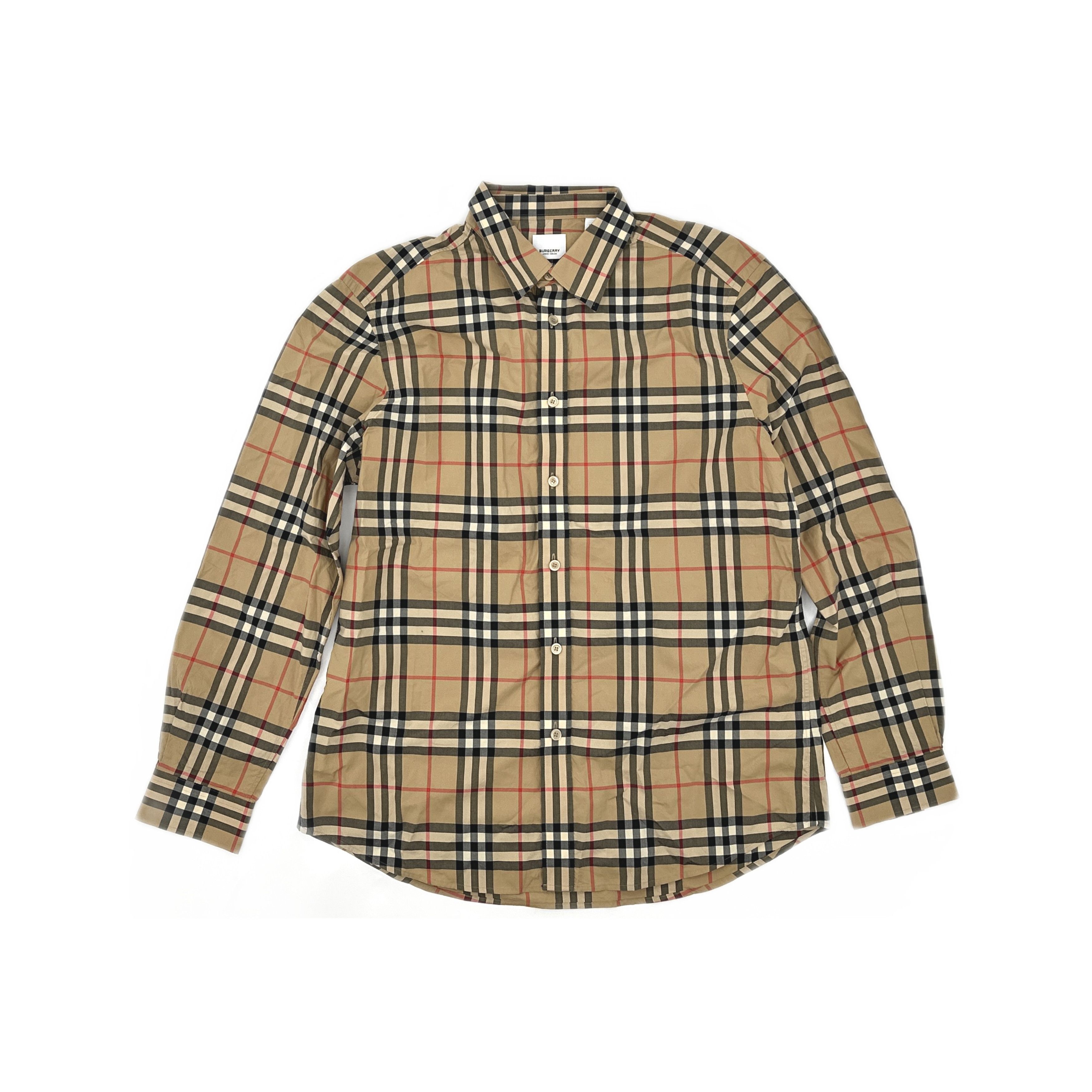 Burberry Burberry Check Long Sleeve Shirt XL Size US XL / EU 56 / 4 - 1 Thumbnail