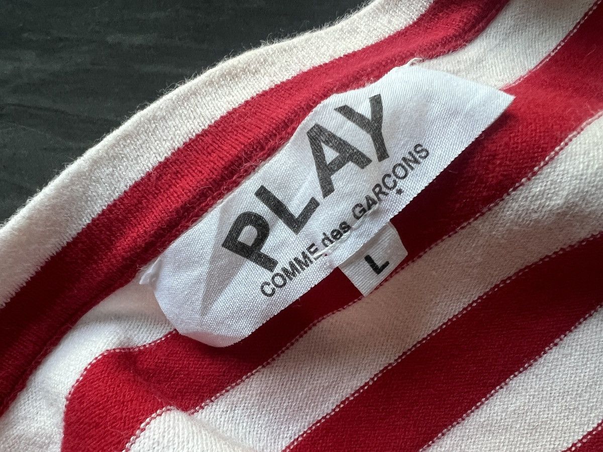 Comme des Garcons PLAY Comme des Garcons : Stripe Line Red Black Heart Size L / US 10 / IT 46 - 6 Thumbnail