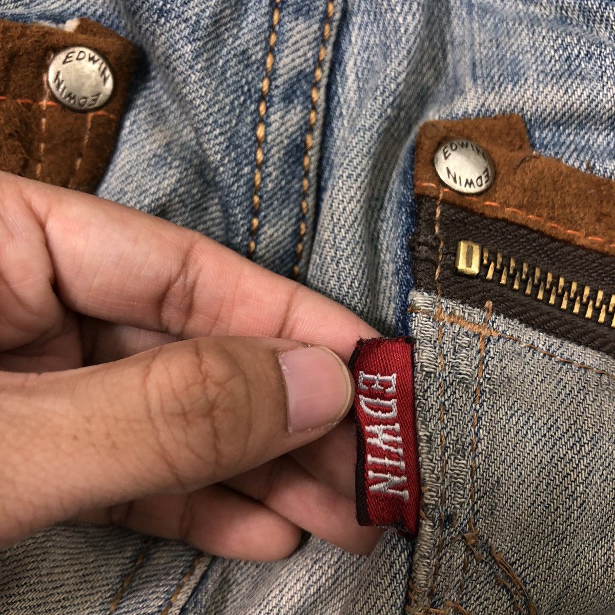 Japanese Brand 🔥90’s Vintage Edwin Denim Jeans Cowboys Design Size US 30 / EU 46 - 14 Thumbnail