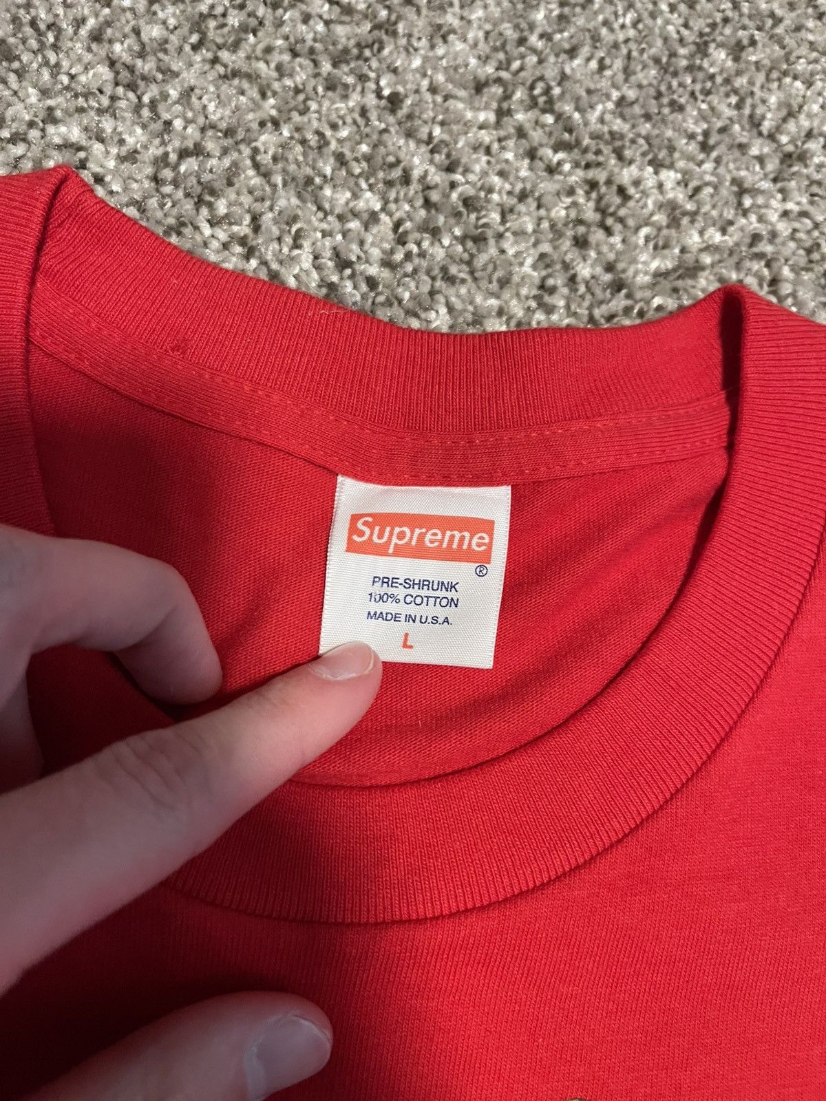 Supreme Supreme Moth L/S Tee Red SS15 Size US L / EU 52-54 / 3 - 6 Thumbnail