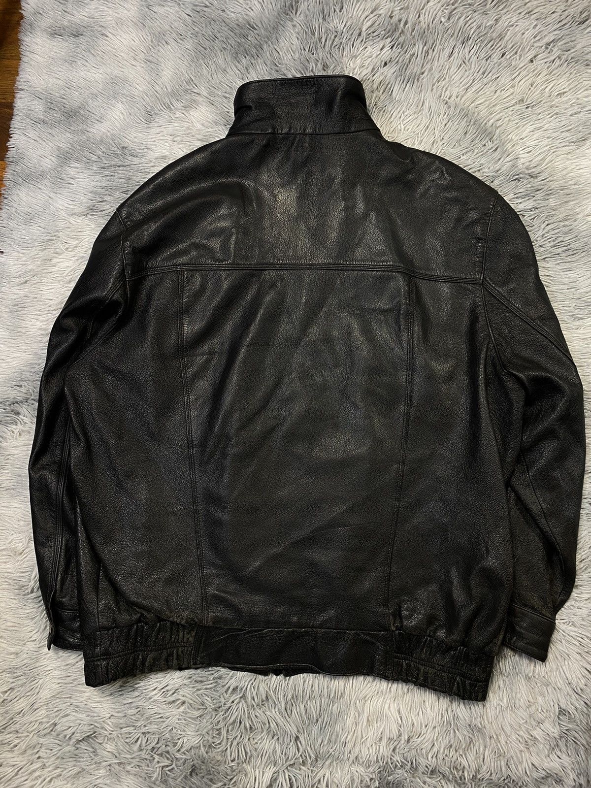 Leather × Vintage Fire Flag Horse Leather Bomber Jacket Japanese Brand Size US L / EU 52-54 / 3 - 5 Thumbnail
