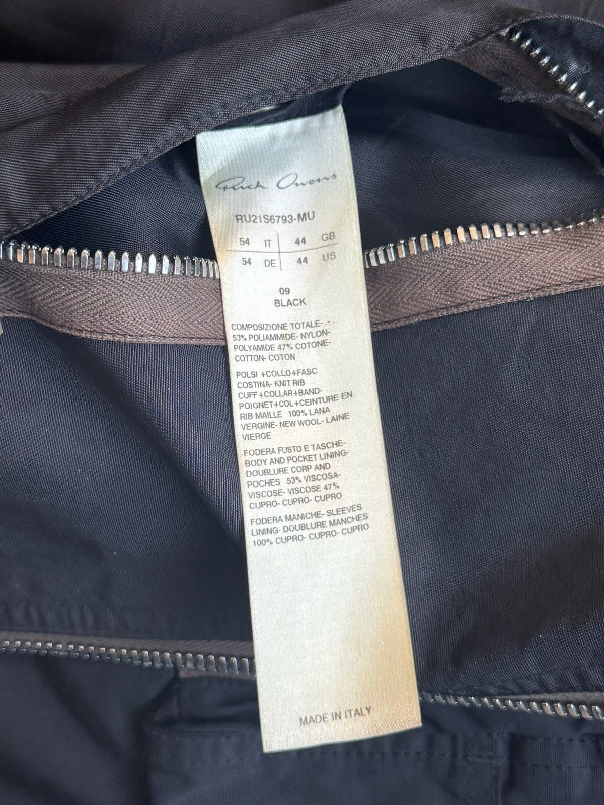 Rick Owens Rick Owens Flight Bomber Jacket Size US L / EU 52-54 / 3 - 5 Thumbnail