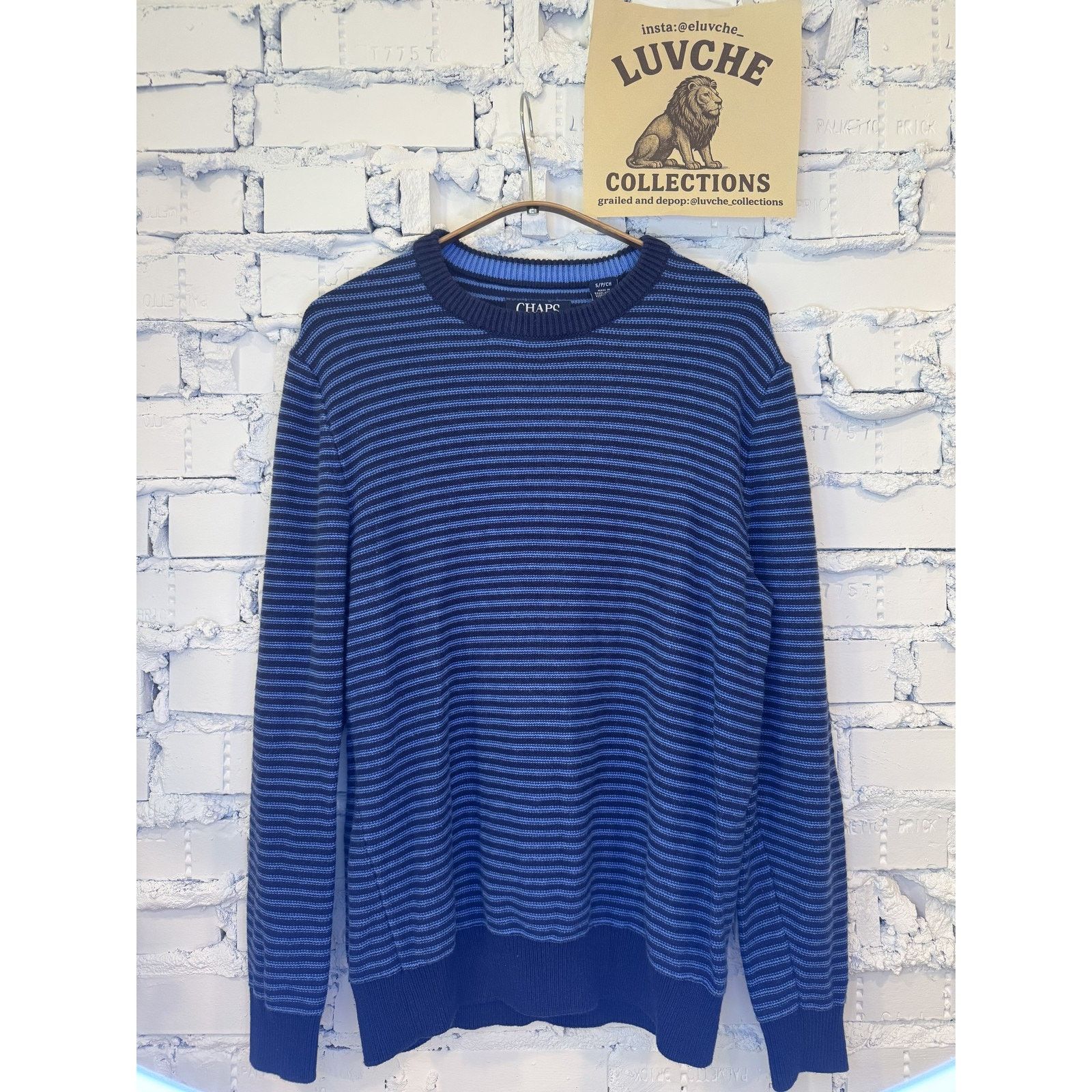 Chaps Chaps Sweater Striped Crewneck Pullover Classic Knit Size US S / EU 44-46 / 1 - 1 Thumbnail