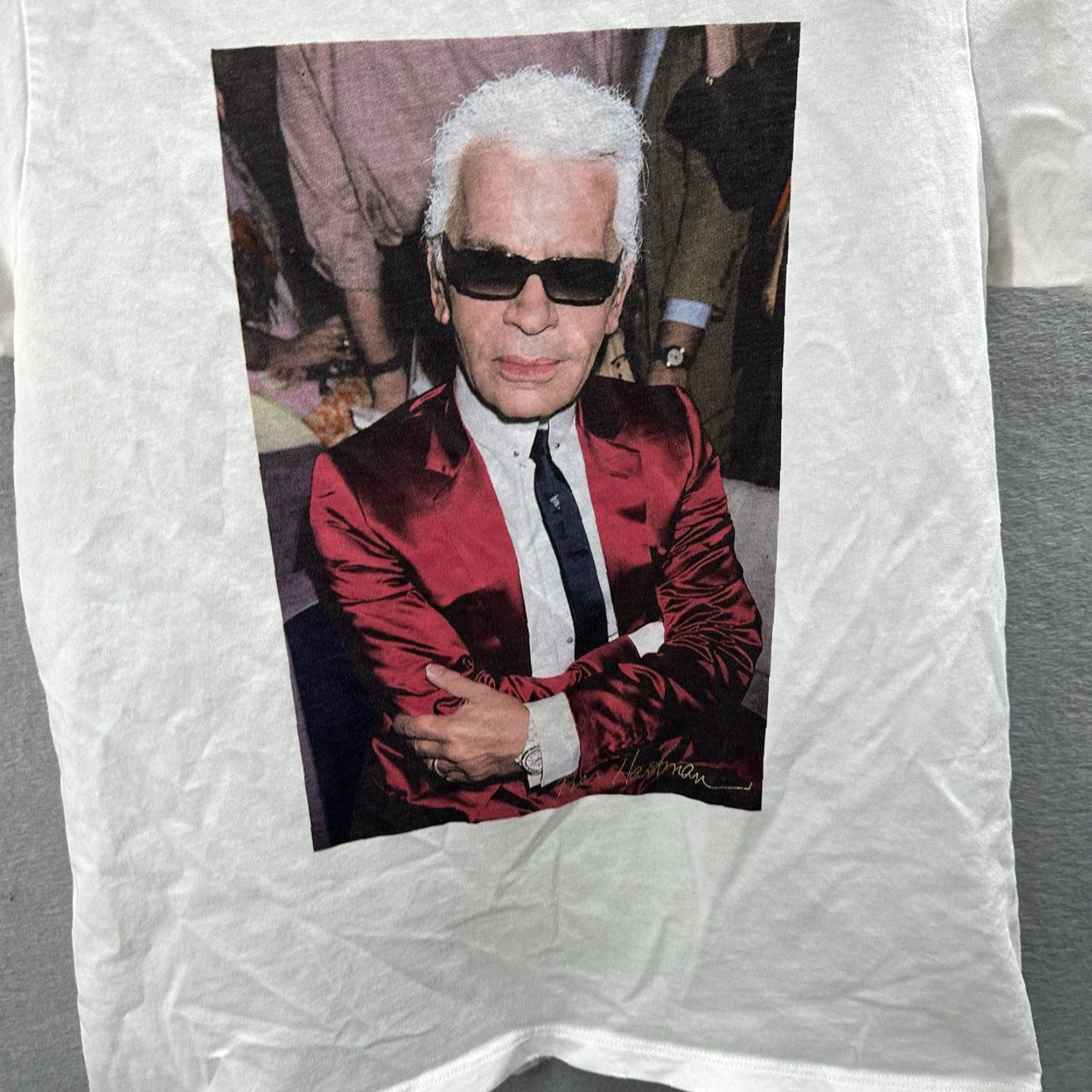Karl Lagerfeld KARL LAGERFELD x Rose Hartman Shirt Womens XS Photo Rare Limited Distressed Size XS / US 0-2 / IT 36-38 - 4 Thumbnail