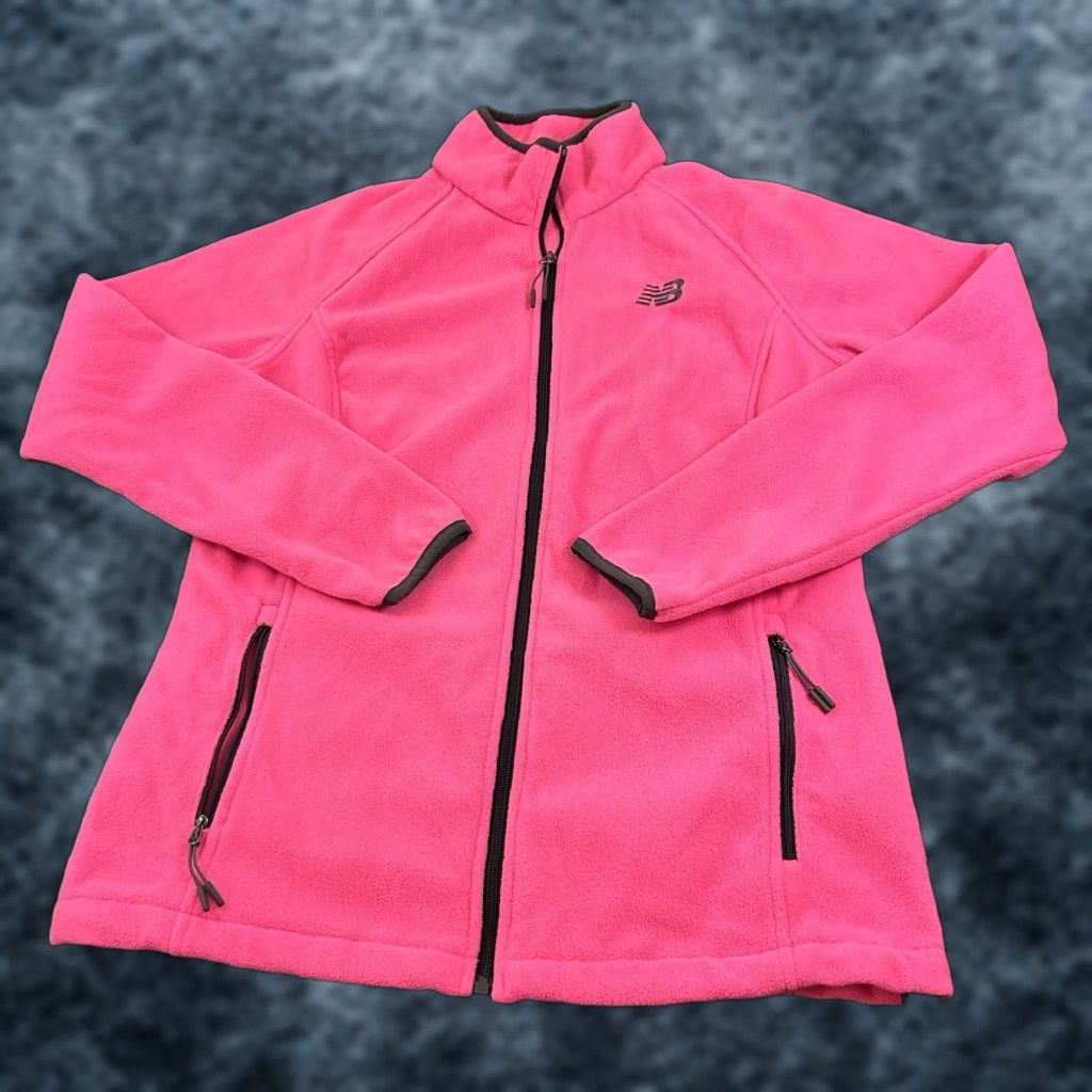 New Balance New Balance Sweatshirt Womens Medium Pink Full Zip Fleece Outdoor Comfy Size M / US 6-8 / IT 42-44 - 1 Thumbnail