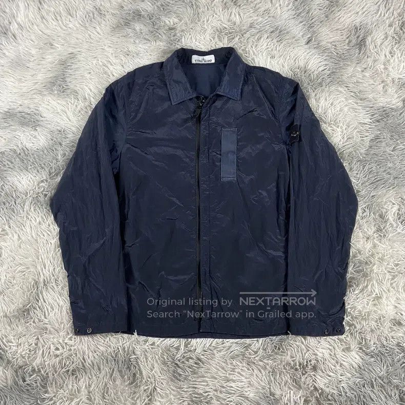 Stone Island Stone Island Blue Metallic Nylon Jacket Size US M / EU 48-50 / 2 - 1 Thumbnail