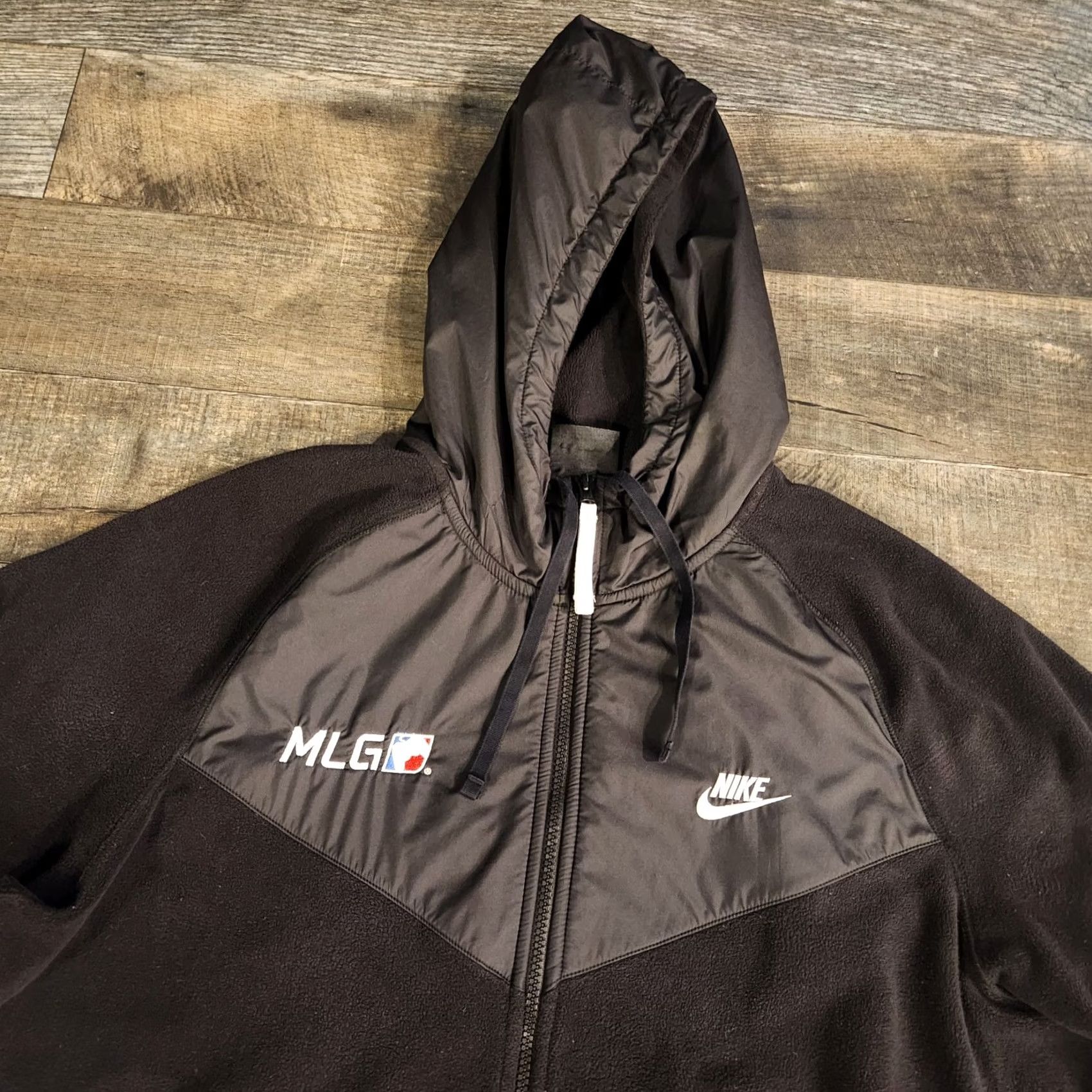 Nike Nike Hoodie Mens XL Black Rare MLG Full Zip Jacket Major League Gaming Fleece Size US XL / EU 56 / 4 - 2 Thumbnail