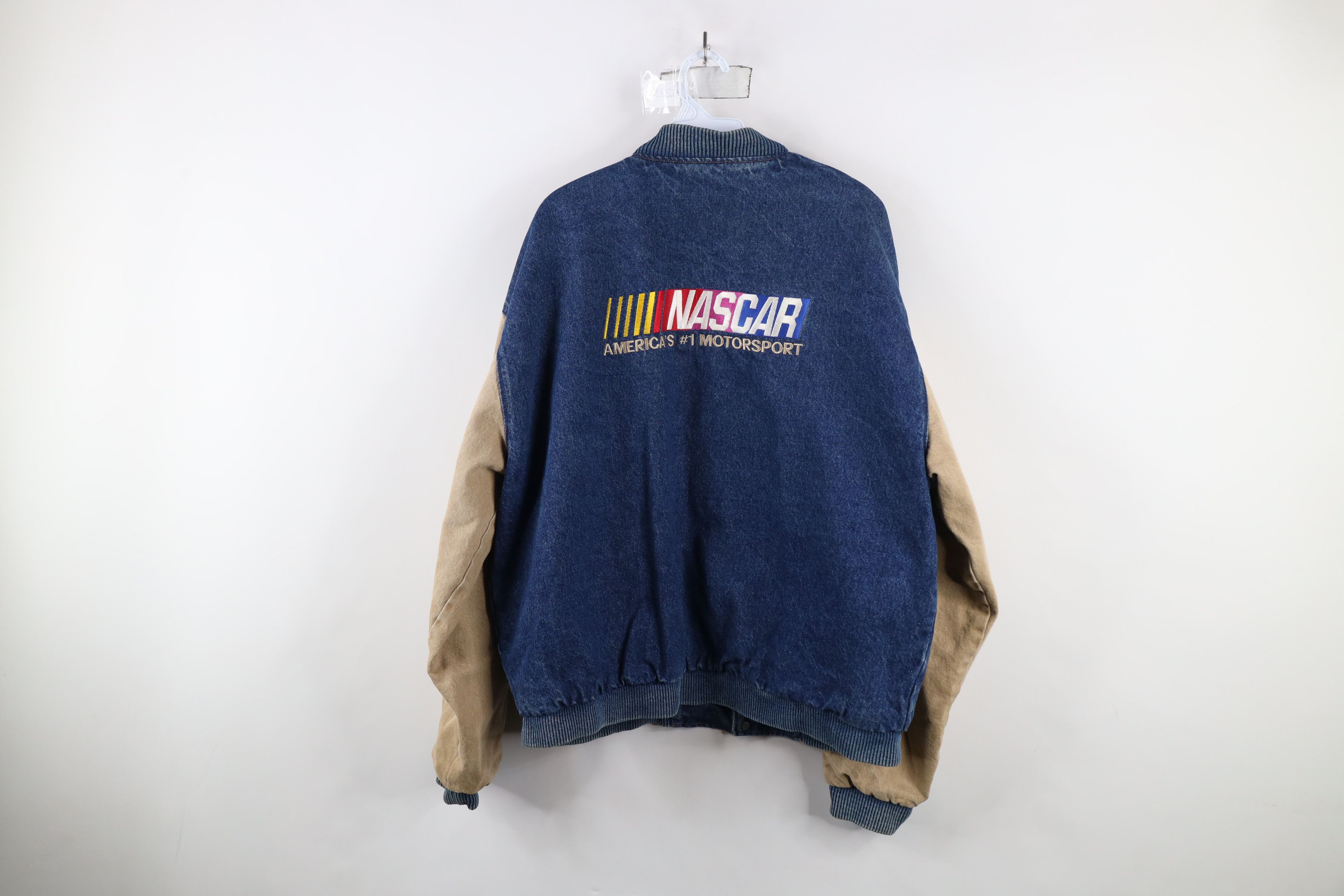 Vintage Vintage 90s Y2K NASCAR Denim Jean Varsity Bomber Jacket USA Size US L / EU 52-54 / 3 - 13 Thumbnail