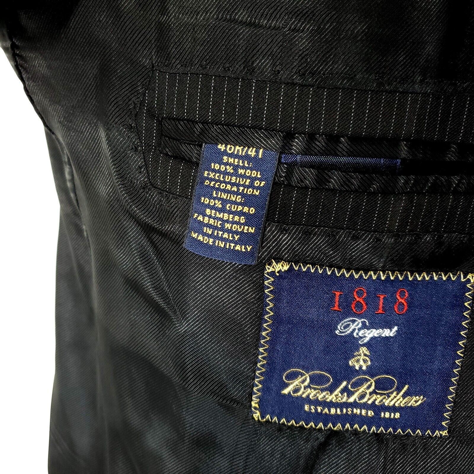 Brooks Brothers Brooks Brothers 1818 Regent Wool 3 Button Suit Jacket 42R Gr Size 42R - 8 Thumbnail