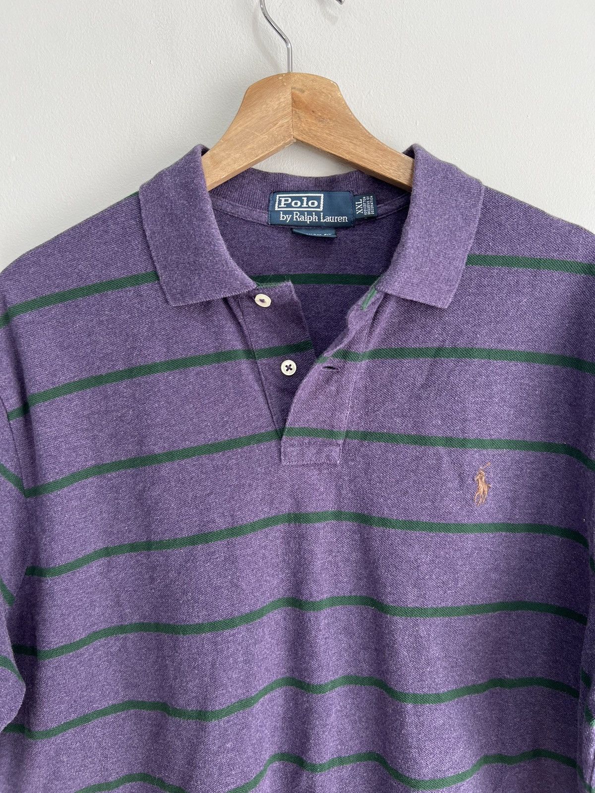 Polo Ralph Lauren Vintage 90s Ralph Lauren Polo Shirt Striped pony xxl Size US XXL / EU 58 / 5 - 5 Thumbnail