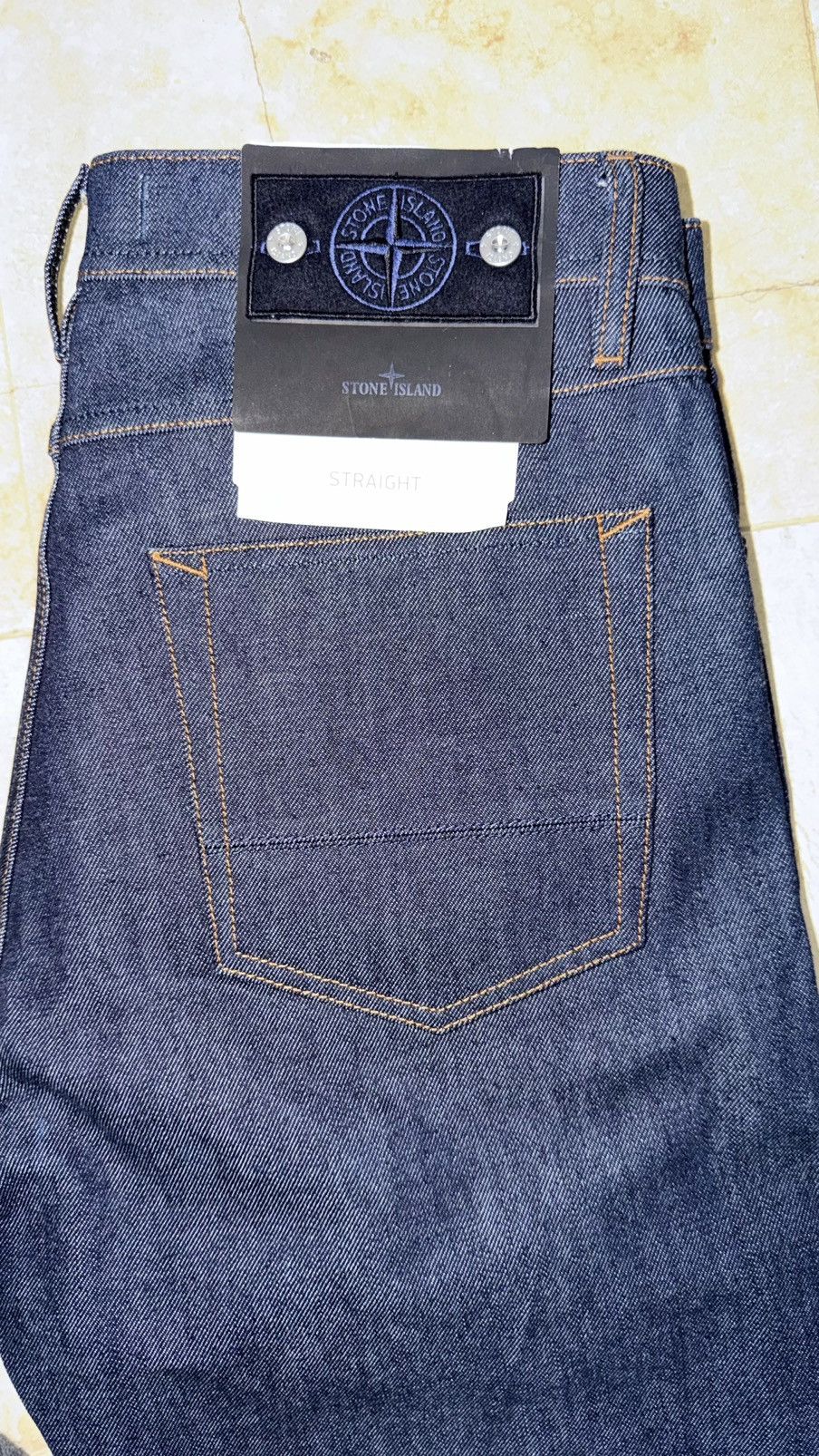 Stone Island J100005 INDIGO DENIM-RINSED mens 32 stone island Size US 32 / EU 48 - 6 Thumbnail