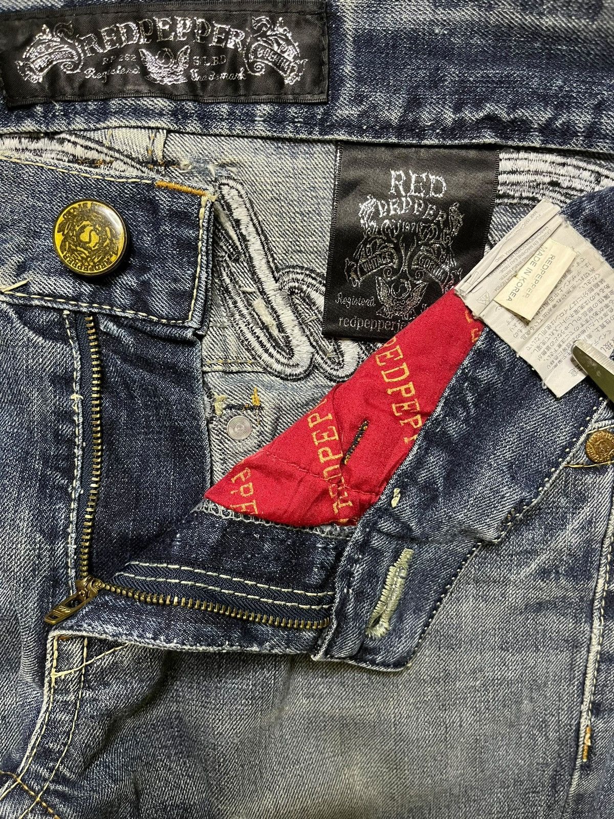 Japanese Brand Vintage Japanese Brand Patches Embroidery Distressed Jeans Size US 32 / EU 48 - 11 Thumbnail