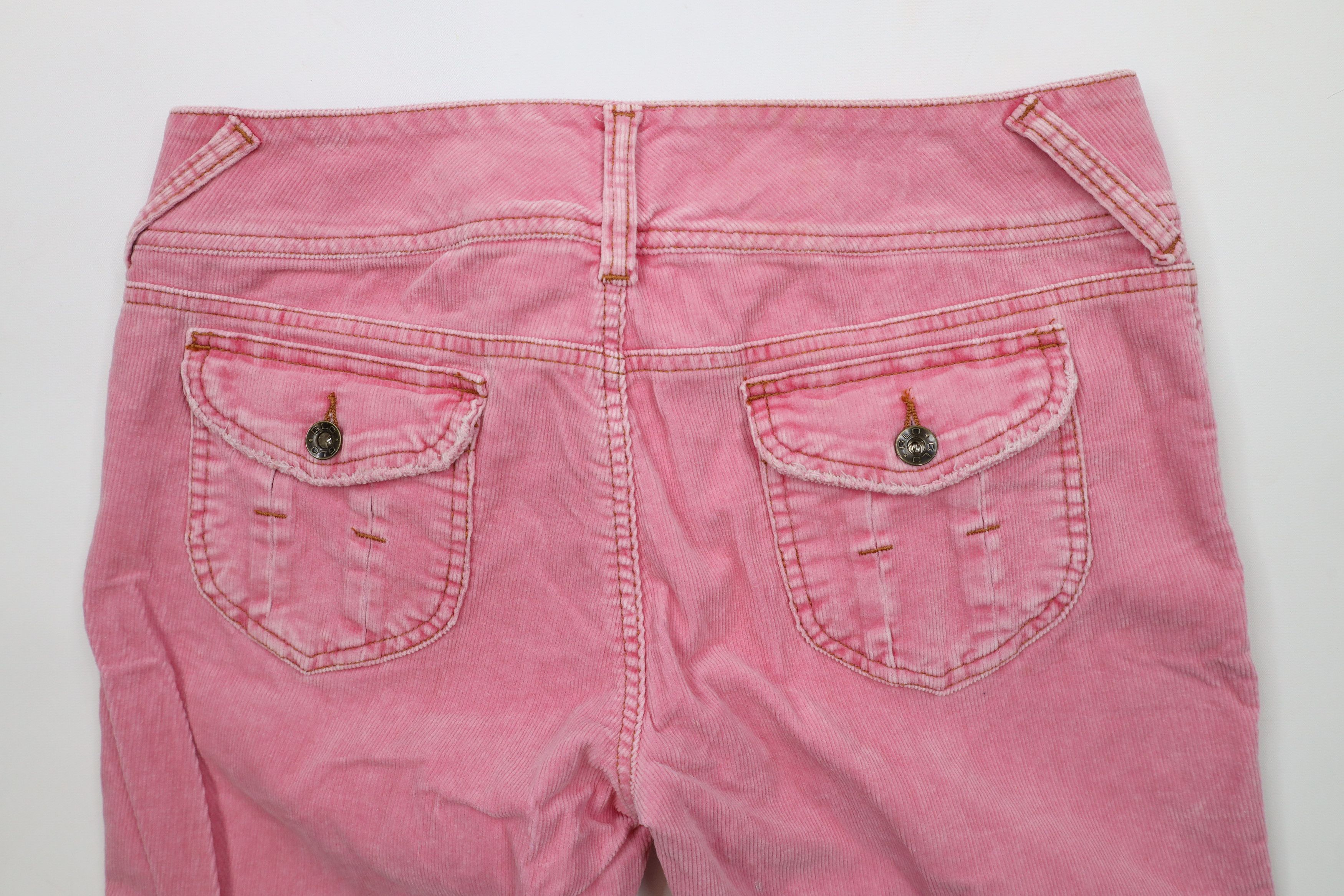Vintage Vintage 90s Y2K Babydoll Flared Wide Leg Corduroy Pants Pink Size 30" / US 8 / IT 44 - 14 Thumbnail