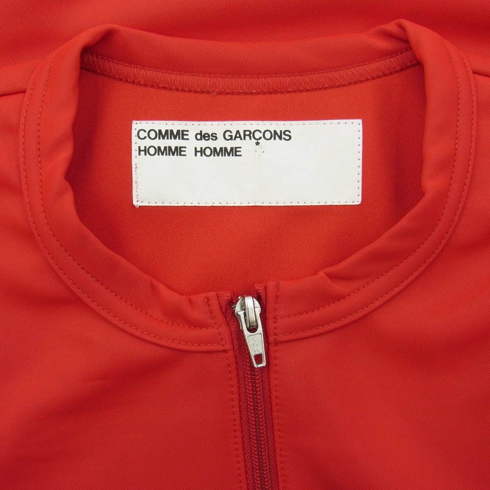 Comme des Garcons Homme T-Shirts Half-zip Cut and sewn Polyester Crewneck Plain Red Size US M / EU 48-50 / 2 - 3 Thumbnail