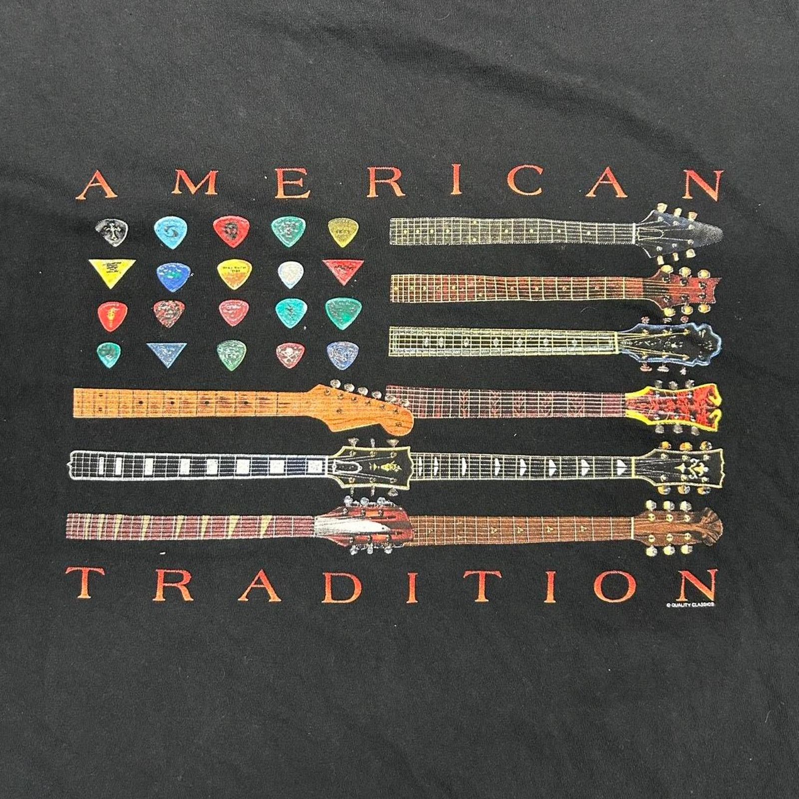 Other Black vintage American Tradition Guitar Tee Size US XXL / EU 58 / 5 - 2 Thumbnail