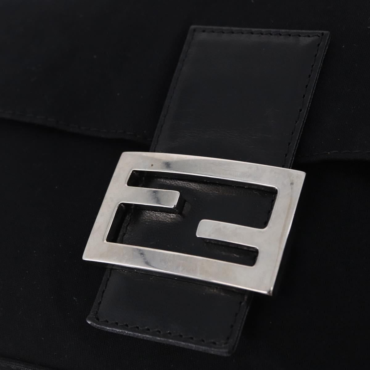 Fendi FENDI Mamma Baguette Shoulder Bag Cotton jersey Black Silver Size ONE SIZE - 18 Thumbnail