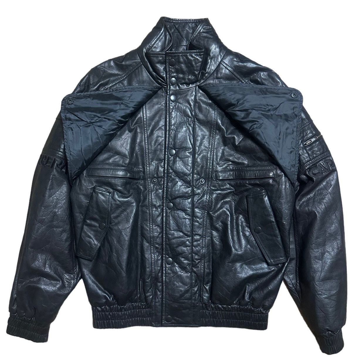Kadoya RARE ‼️ Vintage Carrera Racing Leather Bomber Jacket Size US M / EU 48-50 / 2 - 7 Thumbnail