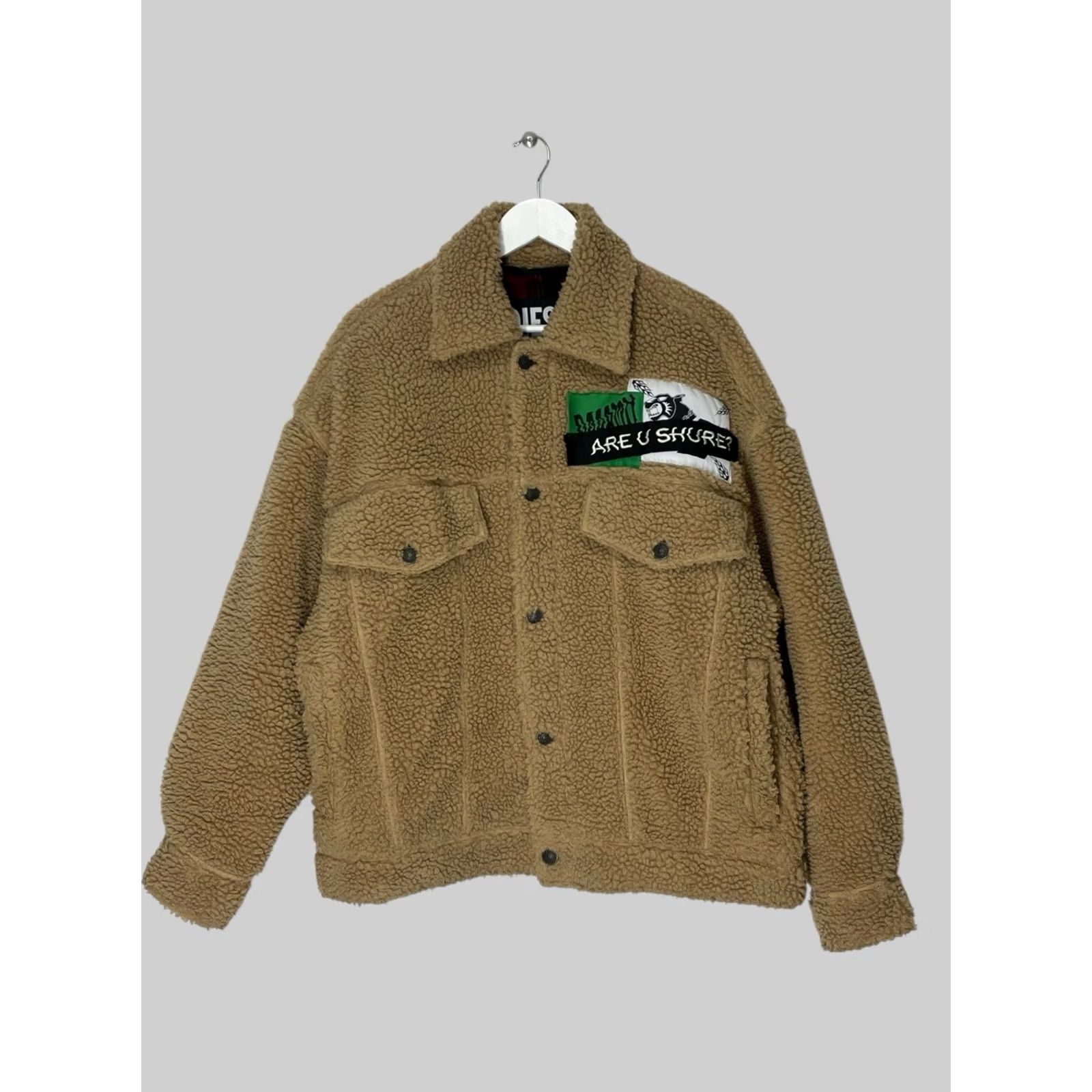 Diesel Diesel Jacket Sherpa Oversized Women L Beige Size L / US 10 / IT 46 - 2 Thumbnail