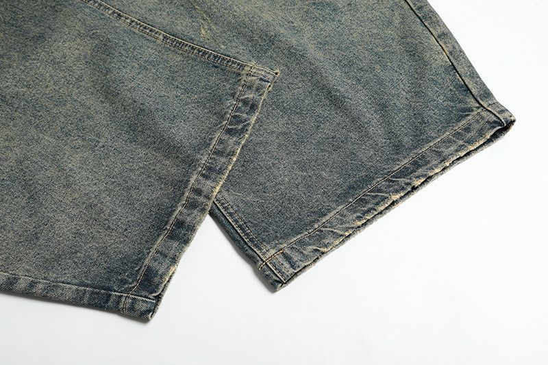 Vintage Retro men's distressed loose washed straight leg jeans Size US 32 / EU 48 - 6 Thumbnail