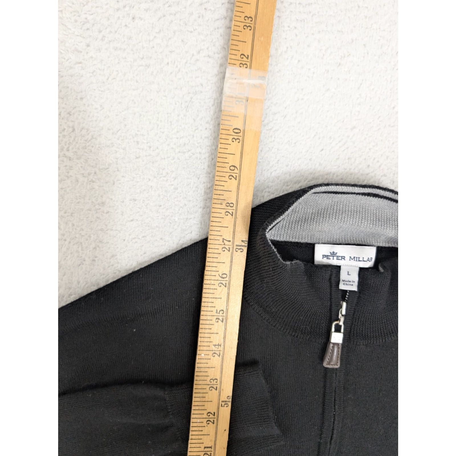 Peter Millar Peter Millar Sweater Black Crown Soft Merino-Silk Quarter Zip Mock Neck Long Sleeve 1/4 Zip Men L Reg Womens? Size US L / EU 52-54 / 3 - 5 Thumbnail
