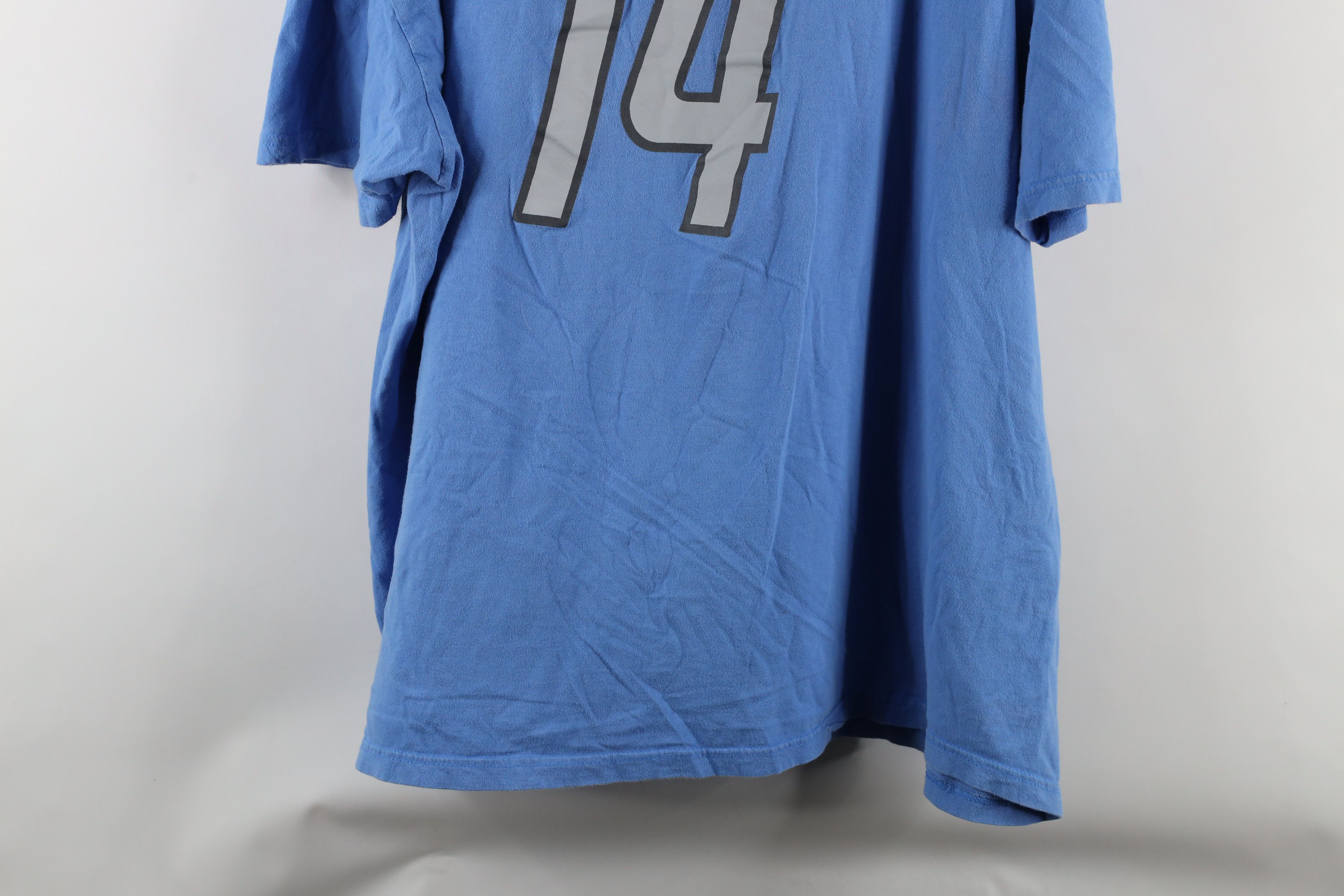 NFL × Vintage NFL Amon-Ra St Brown Detroit Lions Football T-Shirt Blue #14 Size US XXL / EU 58 / 5 - 12 Thumbnail