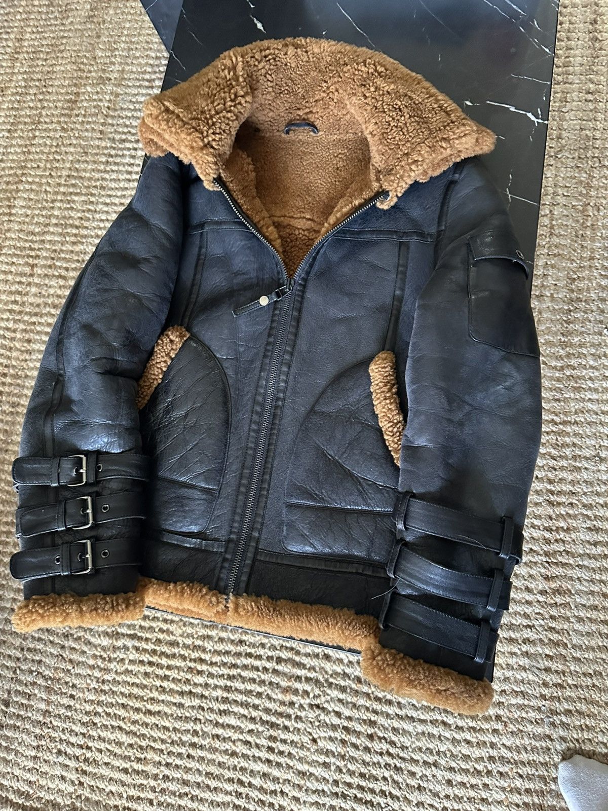 Boda Skins Boda skins hunter noir 3.0 black shearling leather jacket Size US XS / EU 42 / 0 - 6 Thumbnail