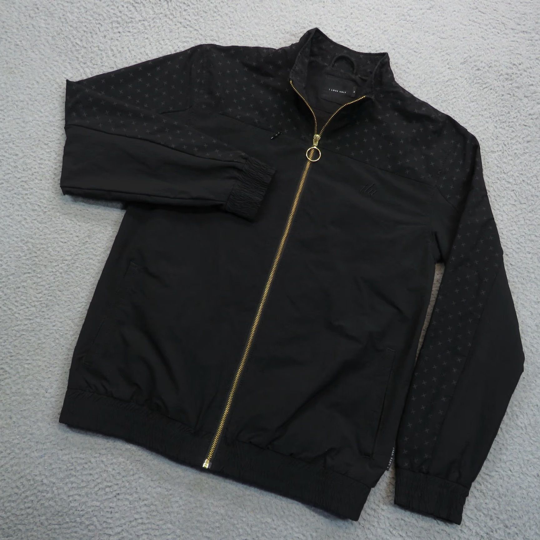 I Love Ugly I Love Ugly Jacket Mens Medium Black Full Zip Windbreaker Streetwear Track Jacket Size US M / EU 48-50 / 2 - 3 Thumbnail