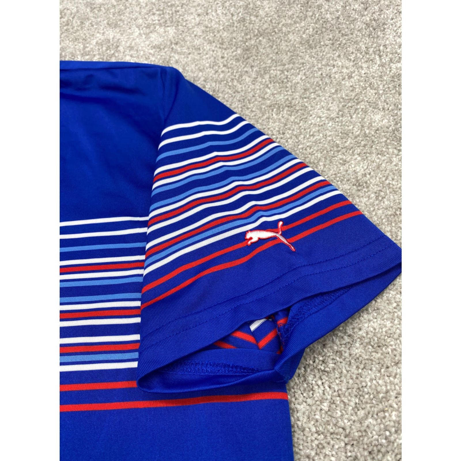 Puma Puma Polo Shirt Men XL Multicolor Striped Short Sleeve Sportlifestyle Golf 6438 Size US XL / EU 56 / 4 - 4 Thumbnail