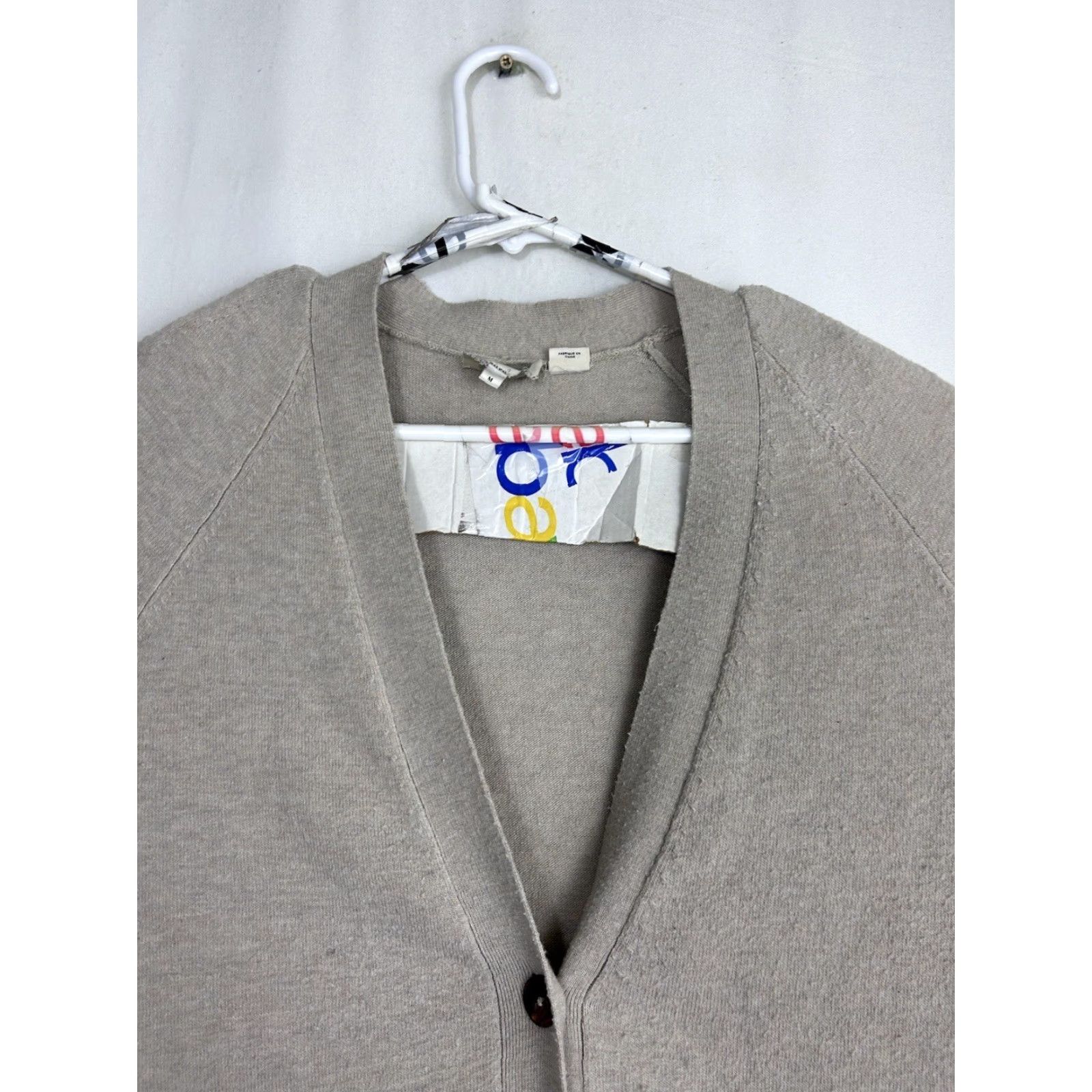 Anthropologie Anthropologie Cardigan Womens M Beige Merino Wool 3 Button Knot Sweater Size M / US 6-8 / IT 42-44 - 3 Thumbnail