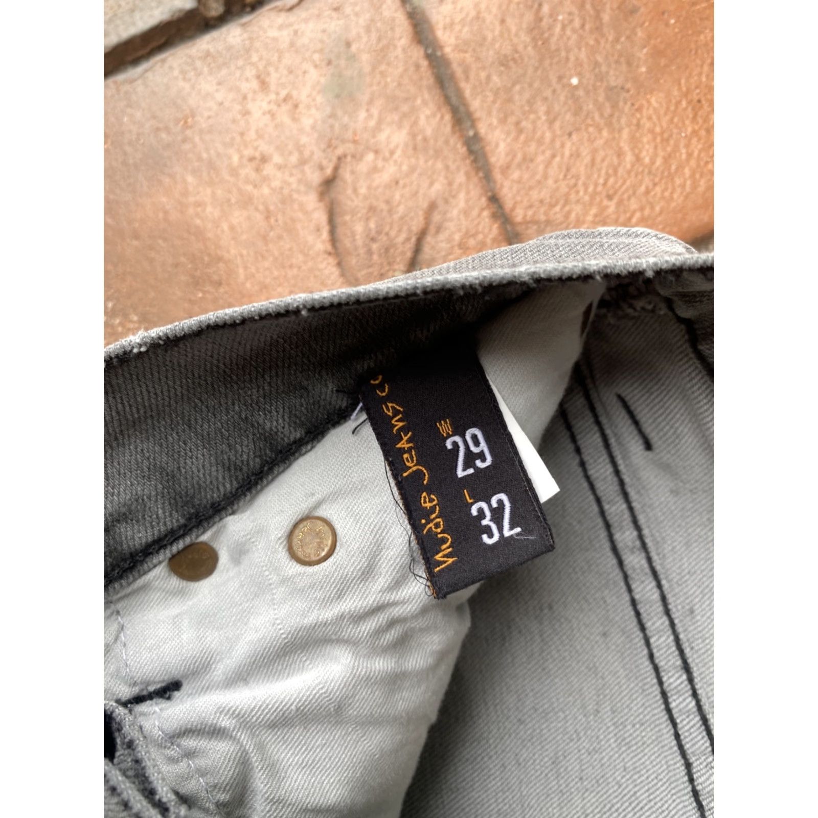 Nudie Jeans Nudie Jeans Slim Jim Denim Jeans Grey Black Men’s 29x32 Slim Straight Denim Jeans Mens 29 Gray Regular 31 Inseam City Vintage No Size US 29 - 3 Thumbnail