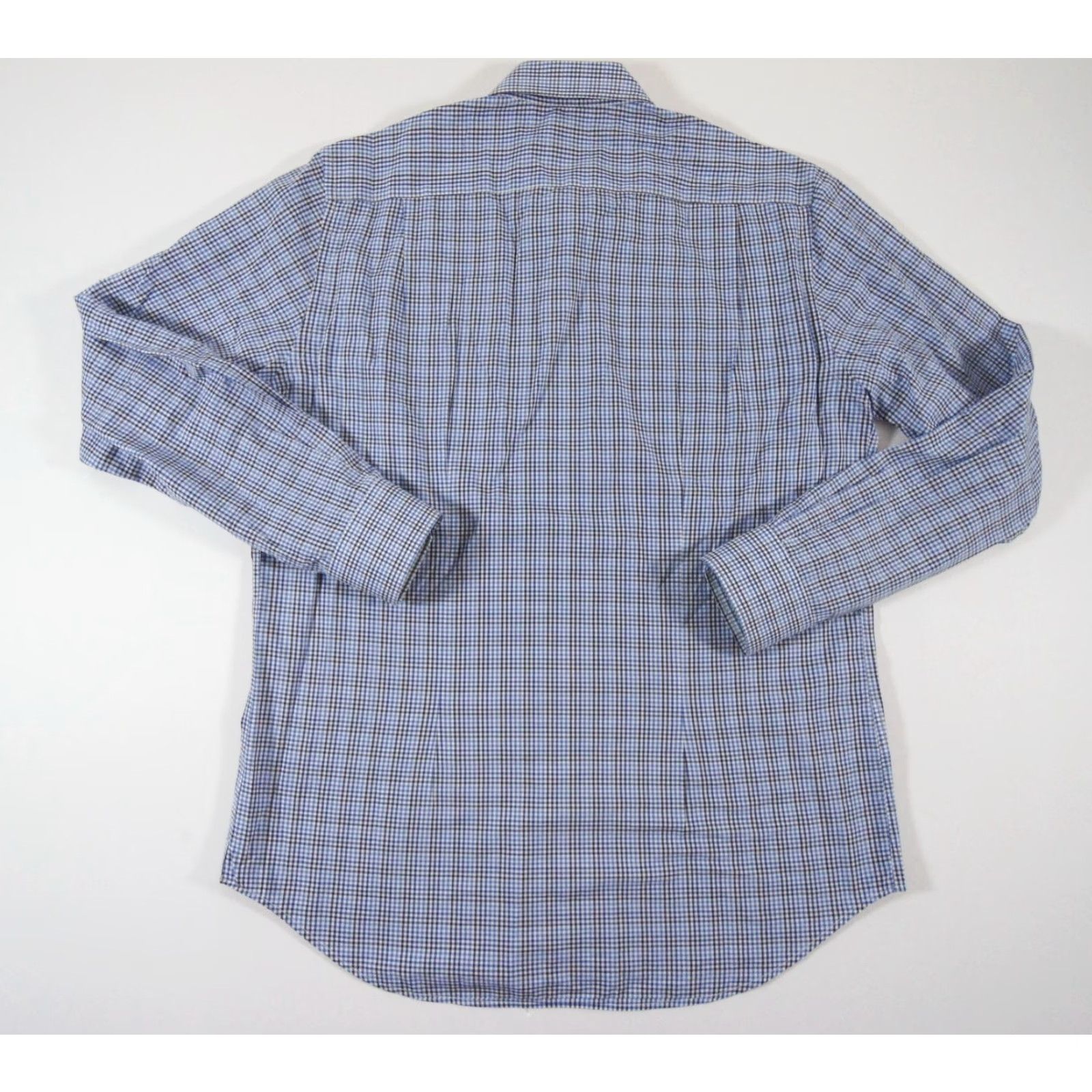 Paul Smith VINTAGE Paul Smith Men's Button Up Shirt Long Sleeve Check Cotton Blue 16" Collared Size US L / EU 52-54 / 3 - 4 Thumbnail