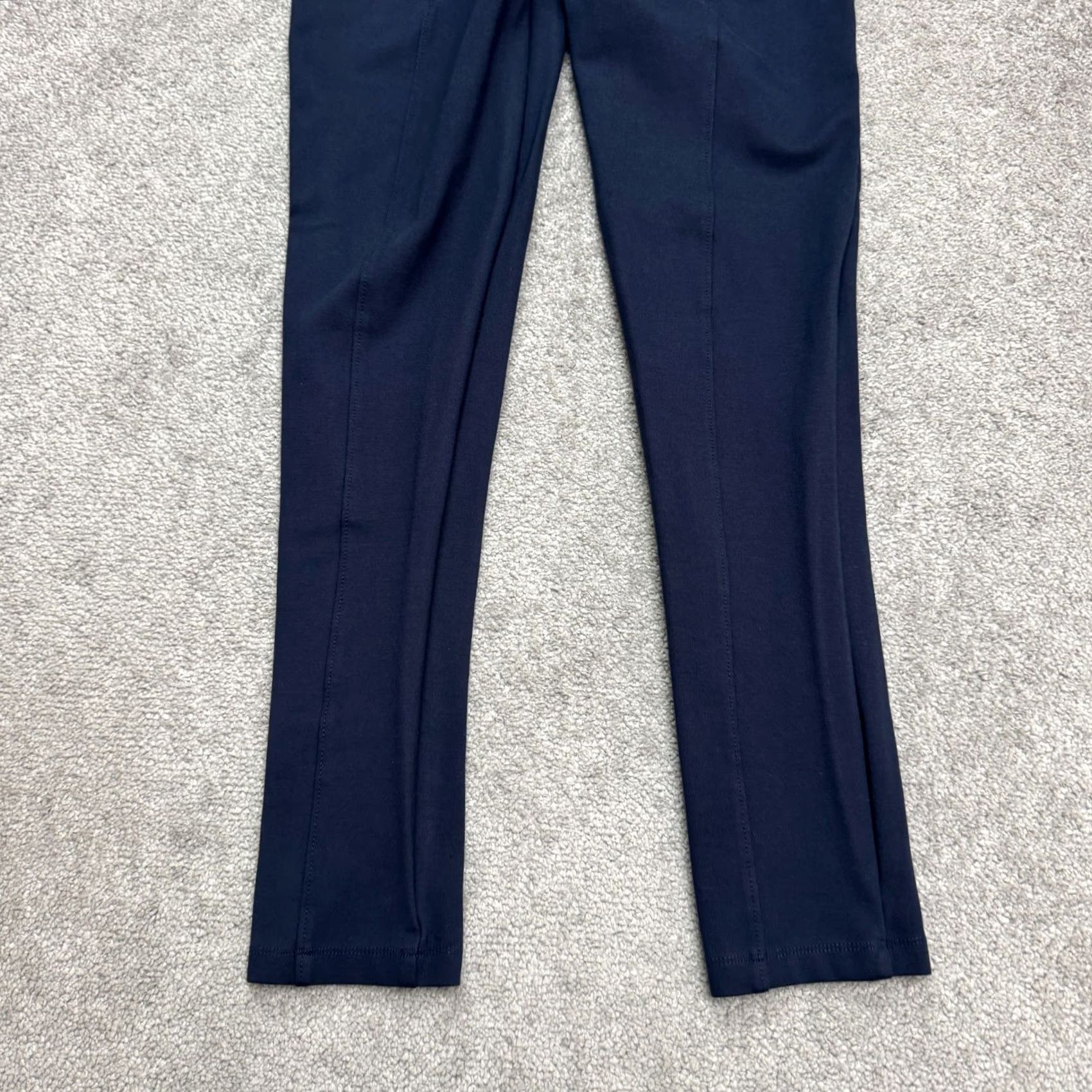 Vintage Betabrand Slim Skinny Dress Pants Womens Large Navy Blue Mid Rise Stretch Knit Shirts? Size 36" / US 14 / IT 50 - 3 Thumbnail