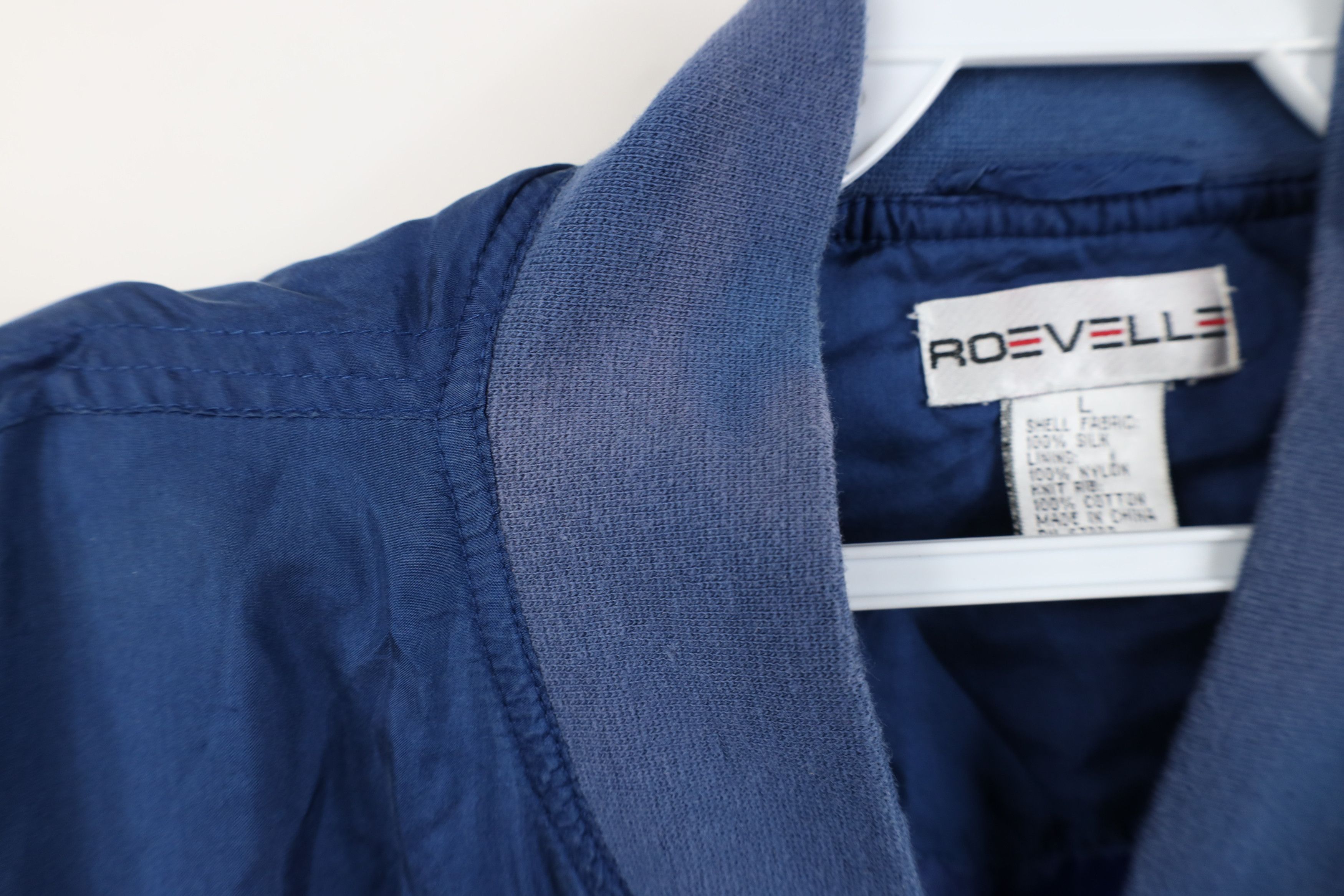 Vintage Vintage 90s Streetwear Full Zip Silk Bomber Jacket Blue Size US L / EU 52-54 / 3 - 4 Thumbnail