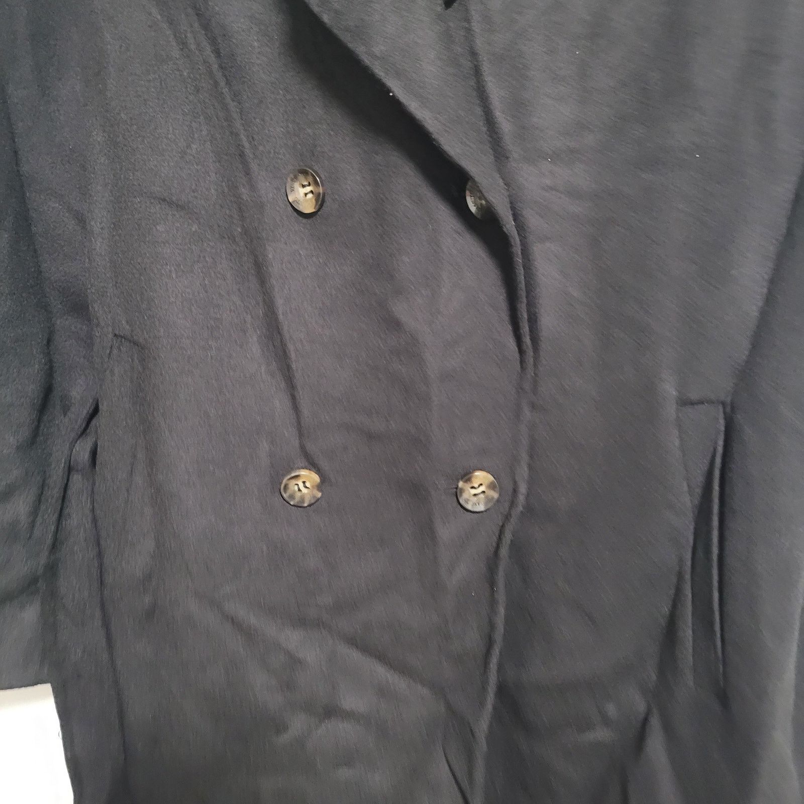 Vince Camuto NWT Vince Camuto Black Double-Breasted Trench Coat Large Size L / US 10 / IT 46 - 3 Thumbnail