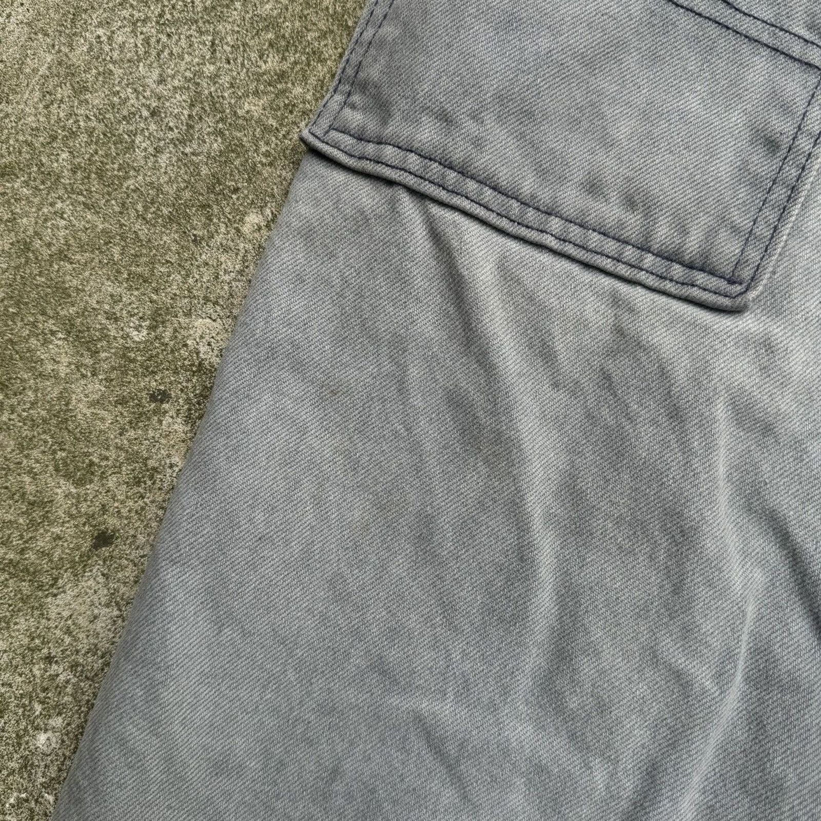 JNCO VINTAGE Y2K BOSS BAGGY FADED THRASHED DENIM JEAN SHORTS Size US 32 / EU 48 - 14 Thumbnail