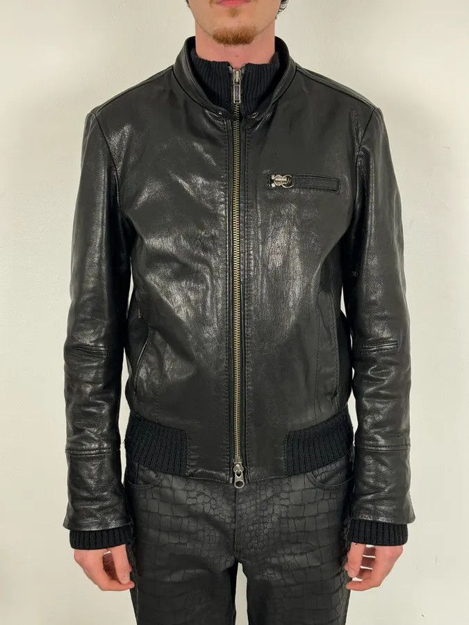 Dirk Bikkembergs AW2008 Dirk Bikkembergs Black Premium Mafia Leather Jacket Size US M / EU 48-50 / 2 - 2 Thumbnail