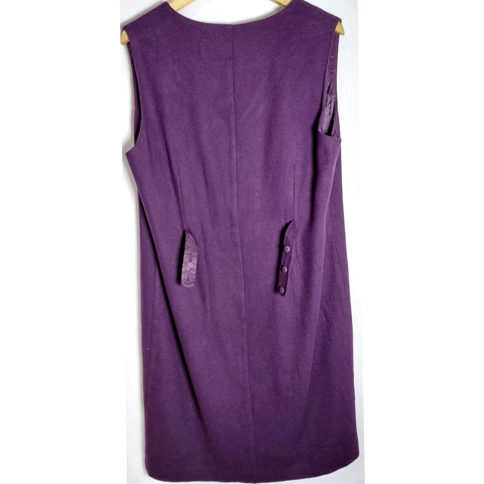 Worthington Worthington Wool Blend Dress Purple Sleeveless Knee Length Women Size 14 Size XL / US 12-14 / IT 48-50 - 2 Thumbnail